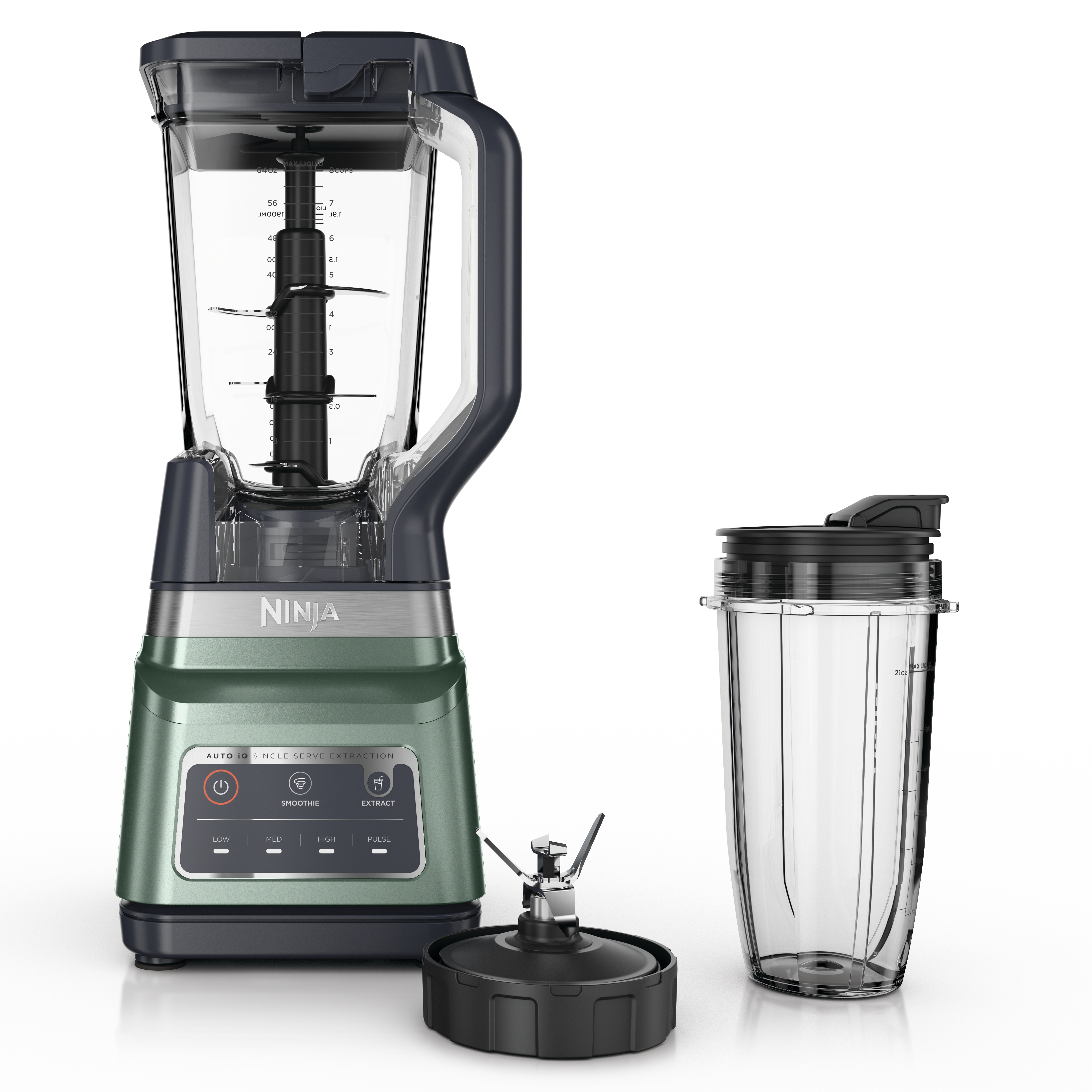Blender 2-en1 Ninja Technologie Auto-IQ Vert Olive