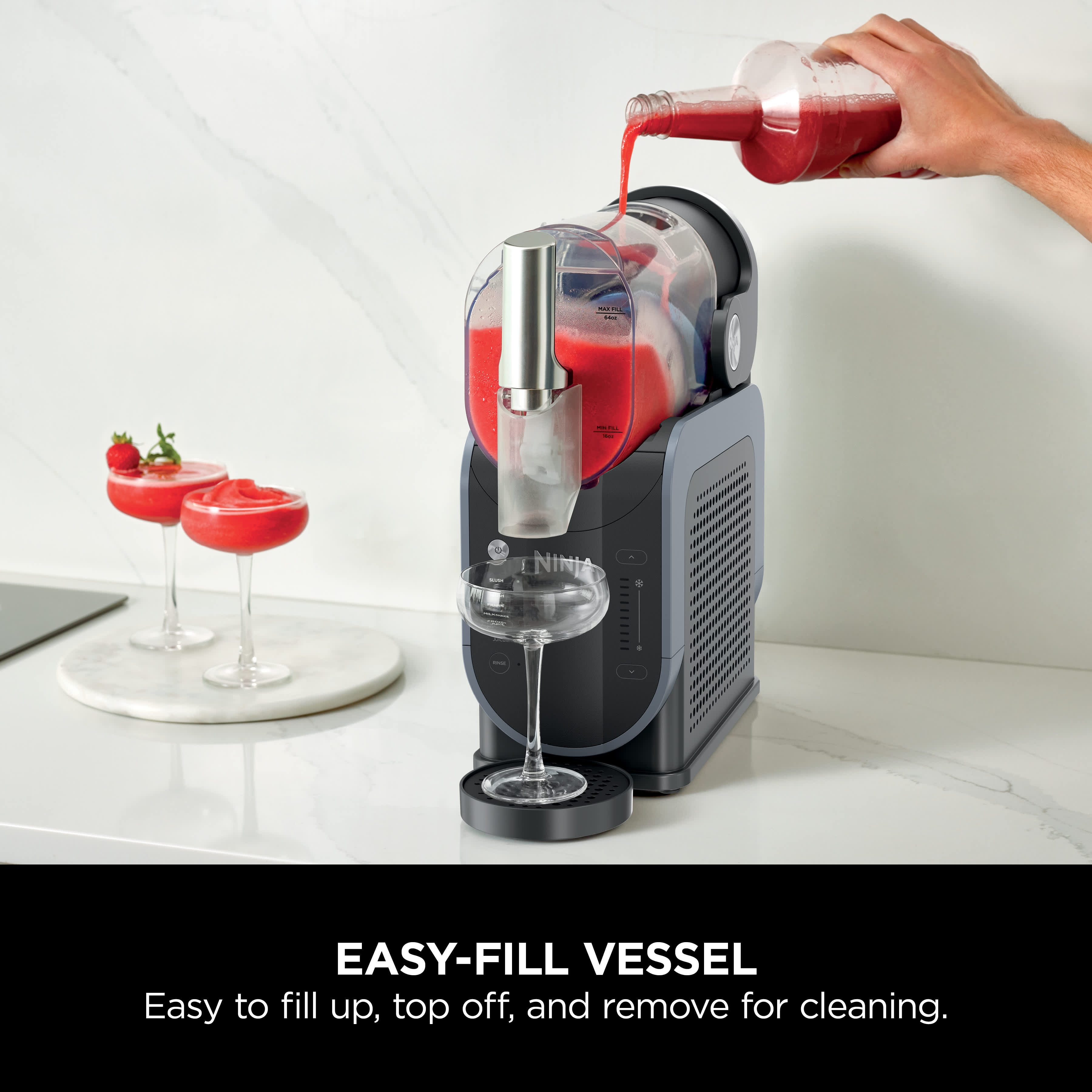 Easy-fill vessel