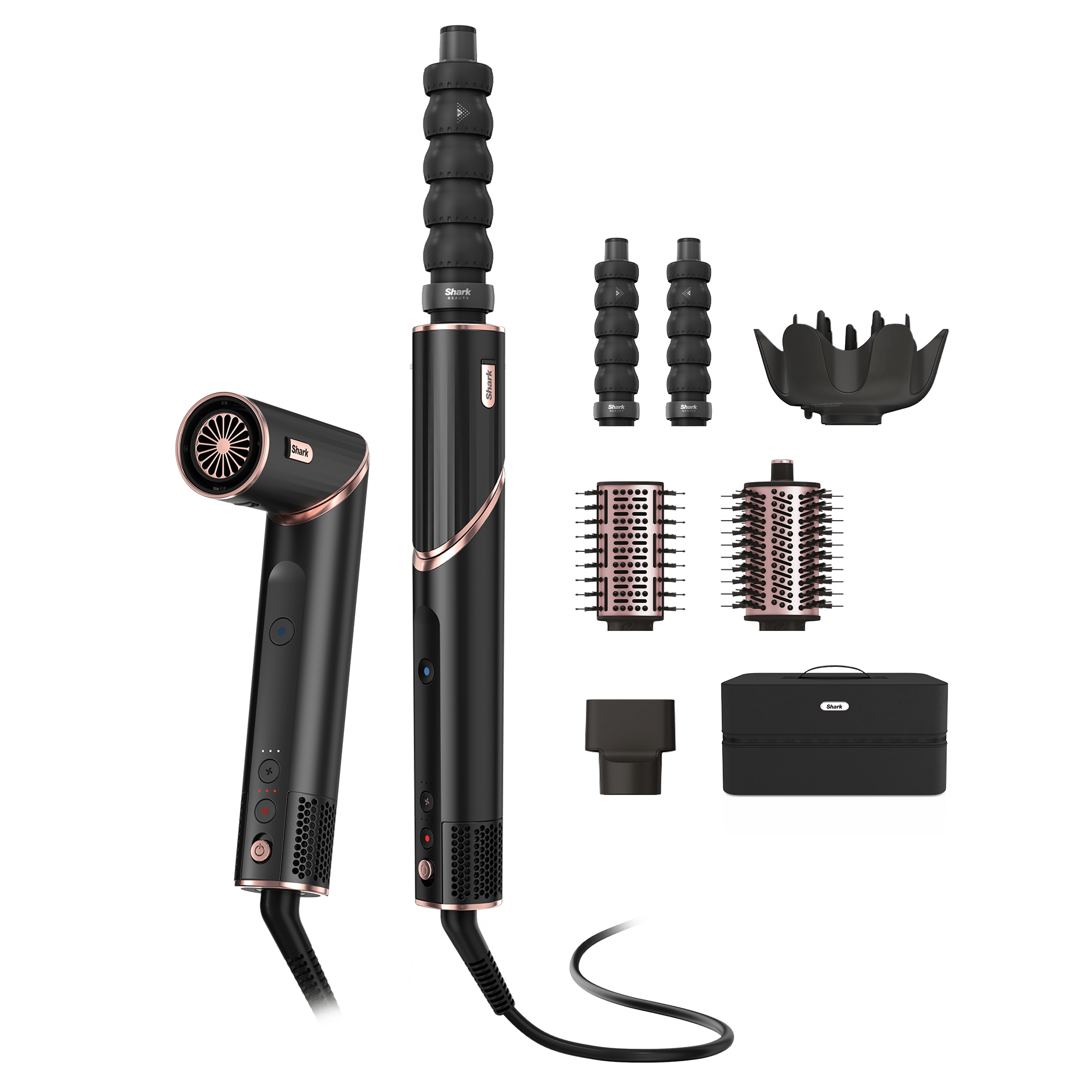 Shark FlexStyle HD446EU nero con spazzole, cilindri, concentratore e diffusore