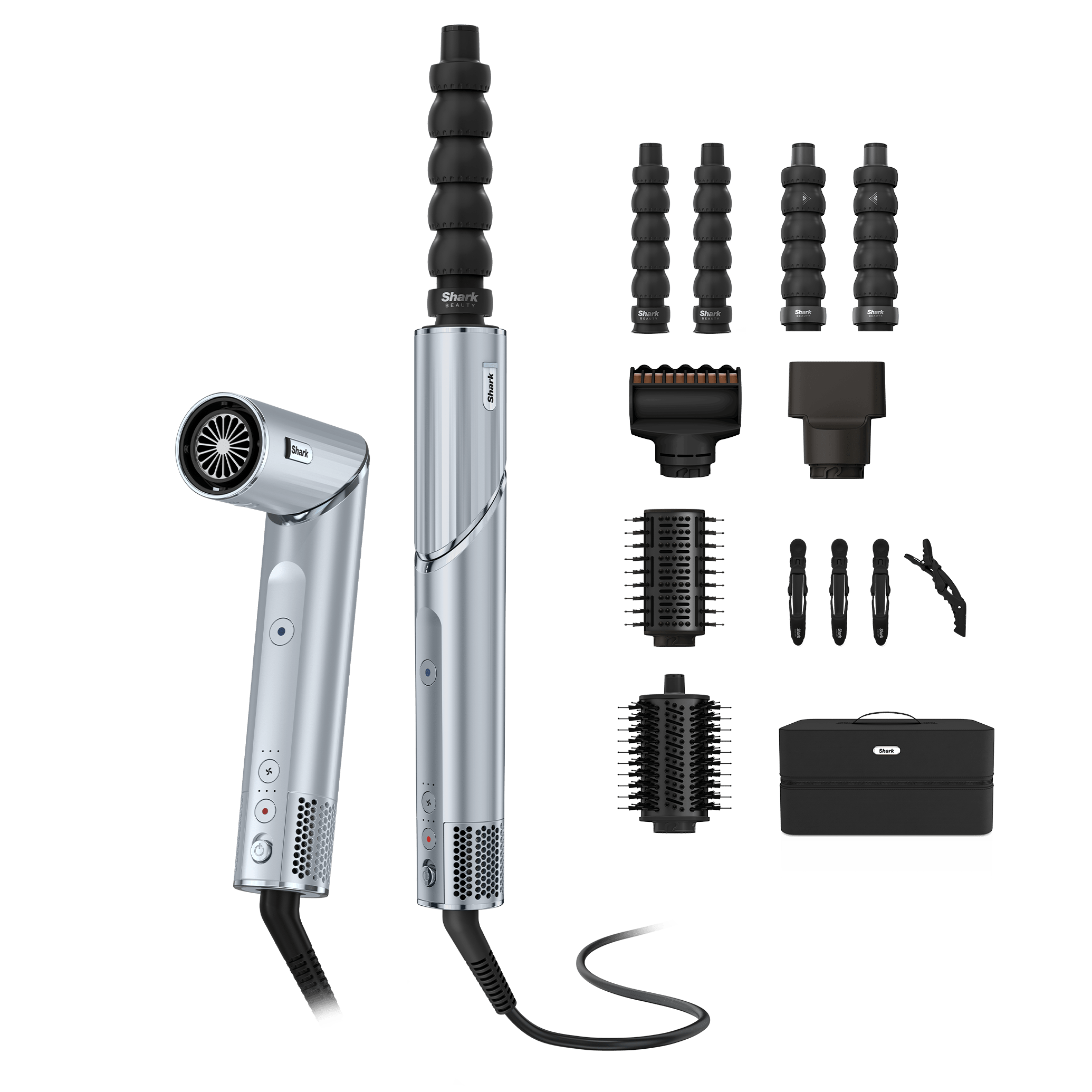 Shark FlexStyle HD476WHEU blu ghiaccio con quattro cilindri e accessori