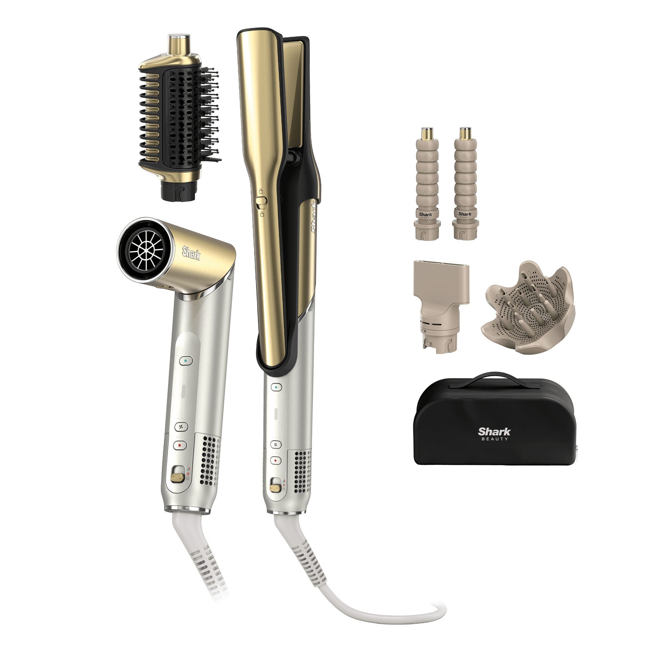 Shark Glam スタイラー ドライヤー フルセット 海外モデル Shark Glam Multi-Styler HD6052SUK – Straight, Waves & Curls ヘアドライヤー