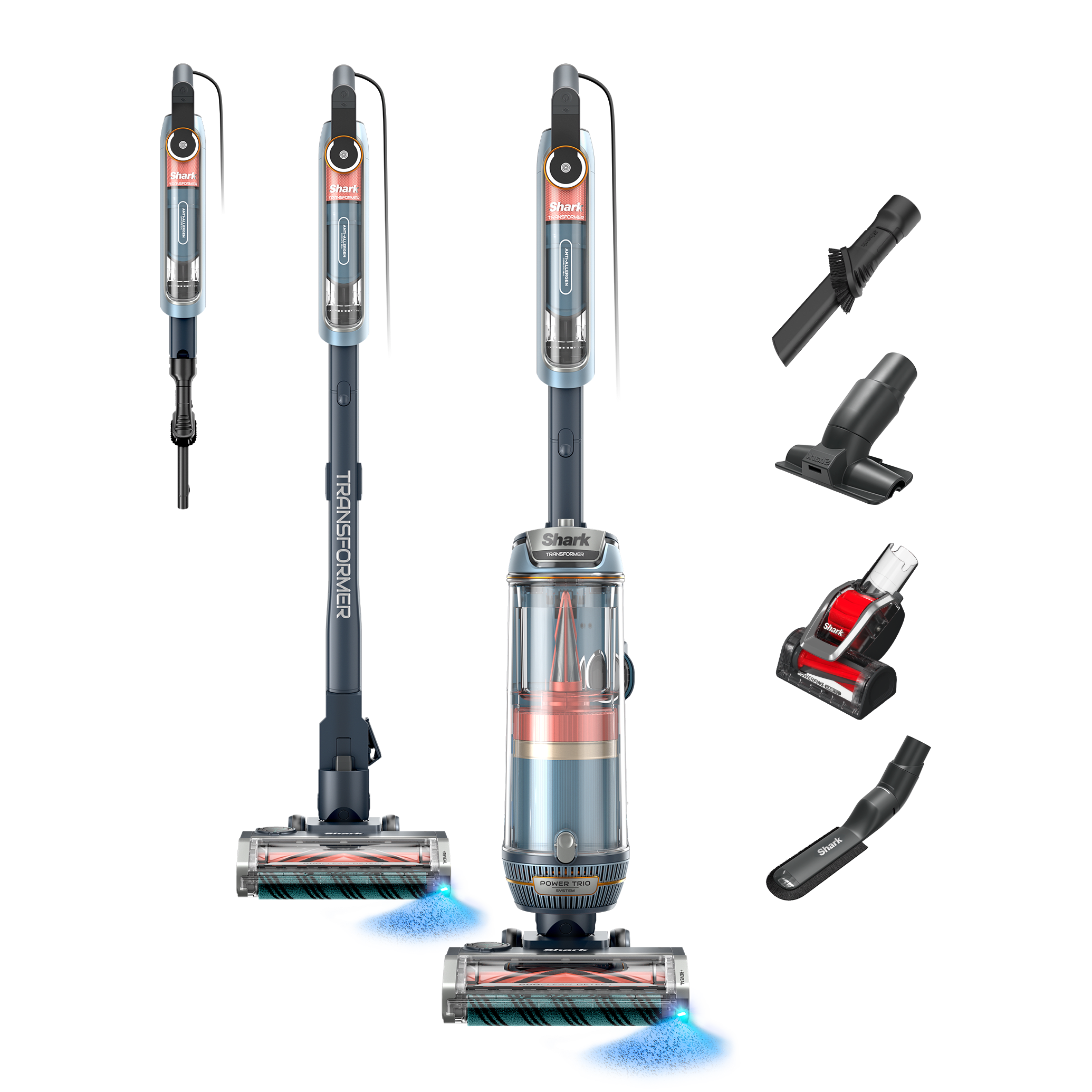 Shark PowerDetect Transformer PowerTrio System Upright Vacuum with Detect and Reveal –
