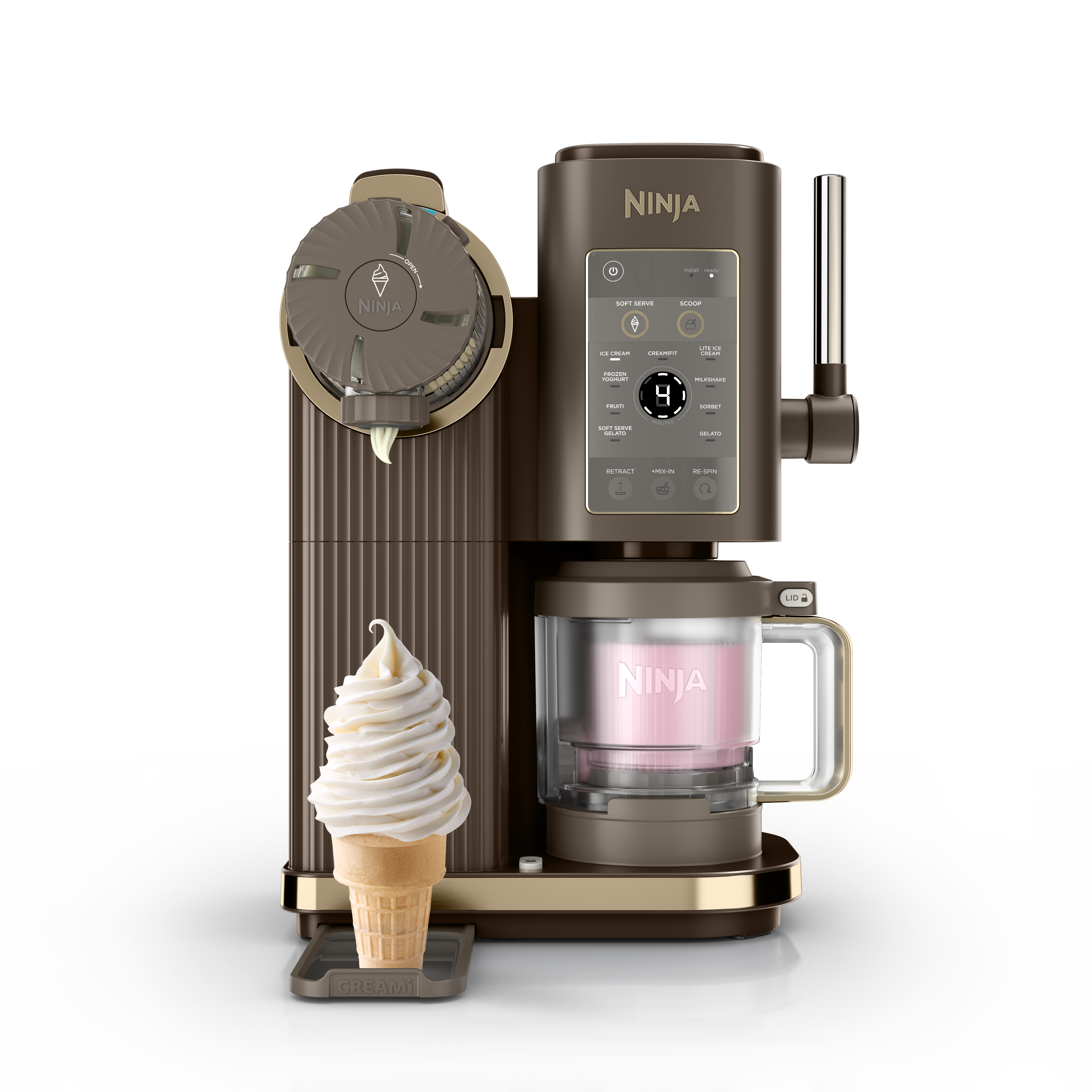Machine à glaces et glaces à l'italienne 13-en-1 Ninja CREAMi Scoop &Swirl Mocha