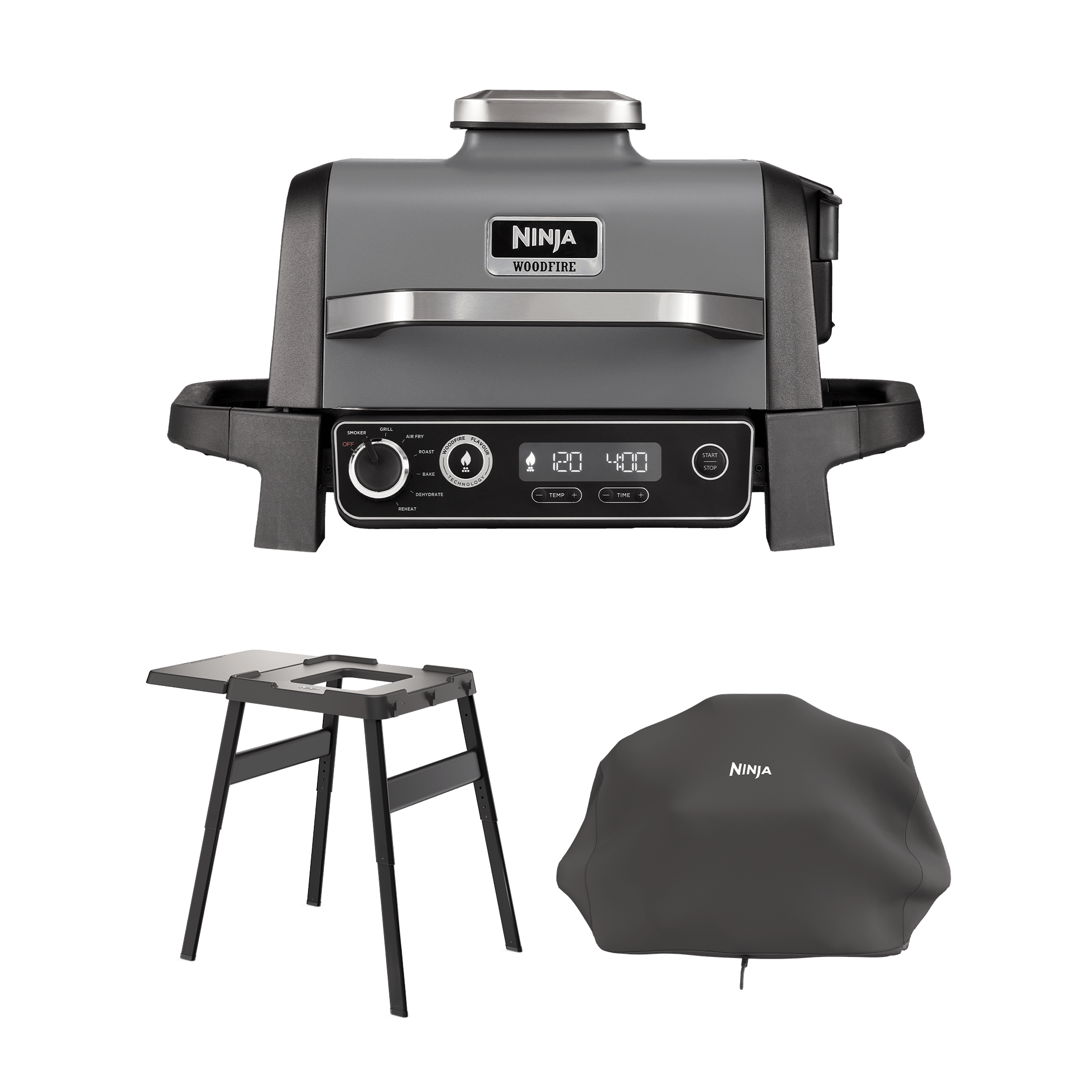 Ninja Woodfire Electric BBQ Grill & Smoker with Stand & Cover – Save £175 – now £299.99