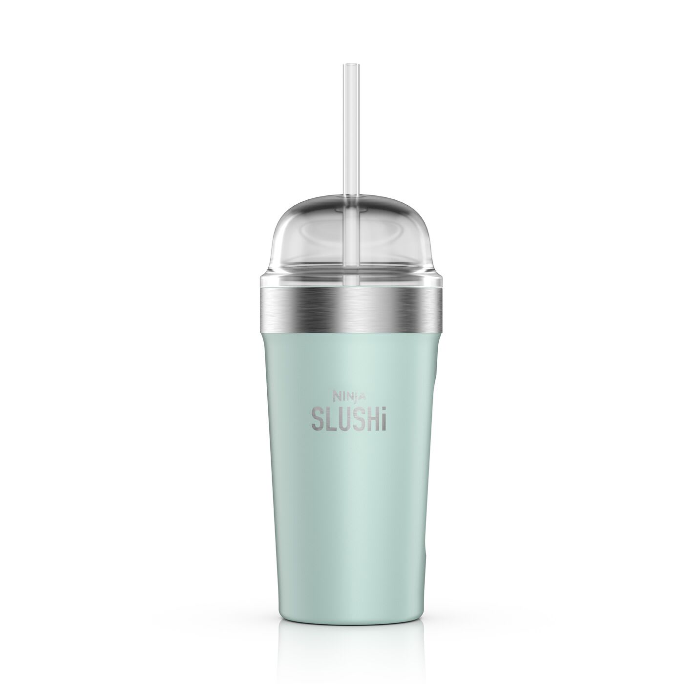 Ninja SLUSHi isolierter Bubble-Becher mit Deckel und Trinkhalm – Pastelltürkis