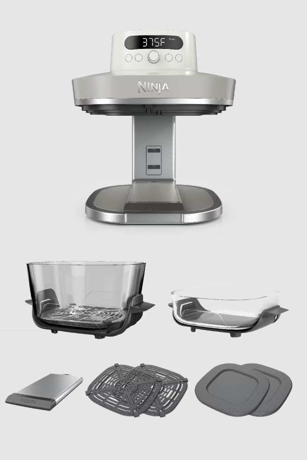 Ninja Crispi Pro 6-in-1 Glass Air Fryer in White