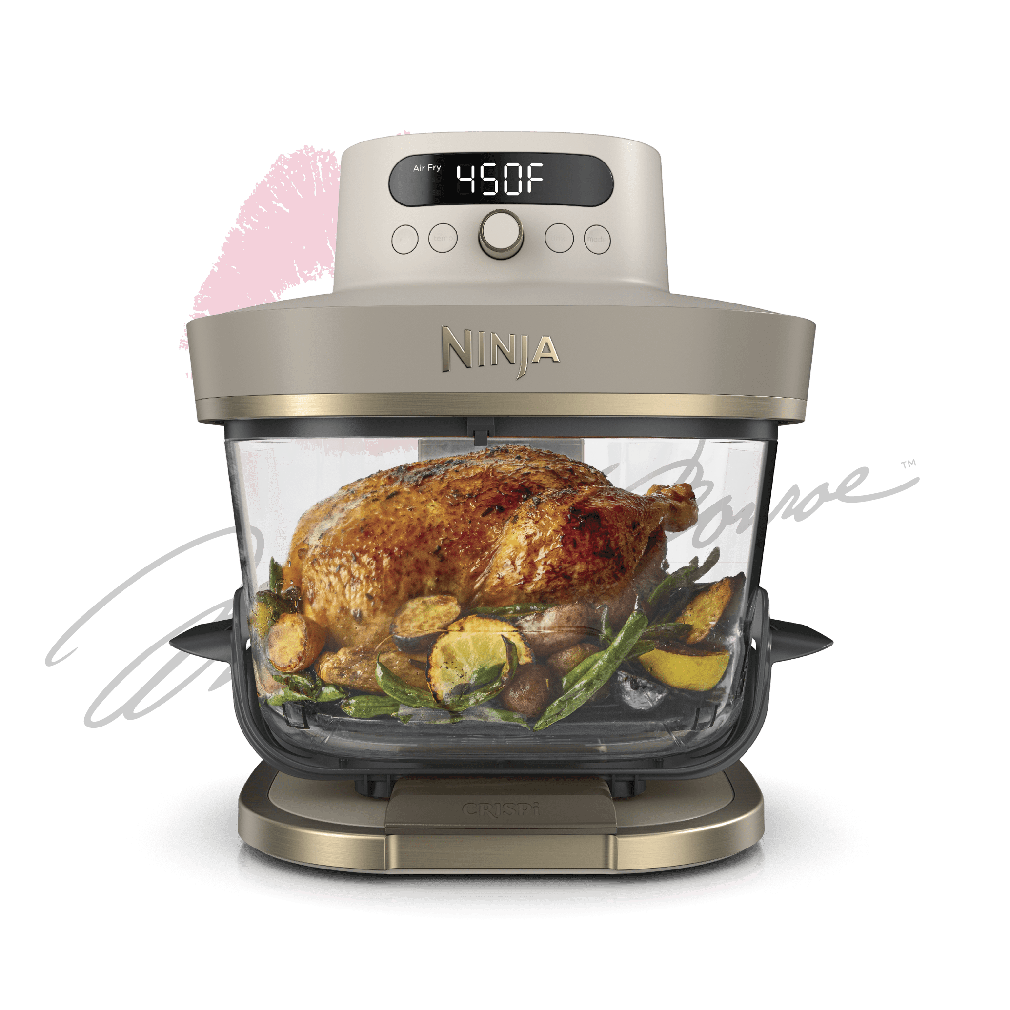 Ninja Crispi Pro 6-in-1 Glass Air Fryer in Stone and Gold