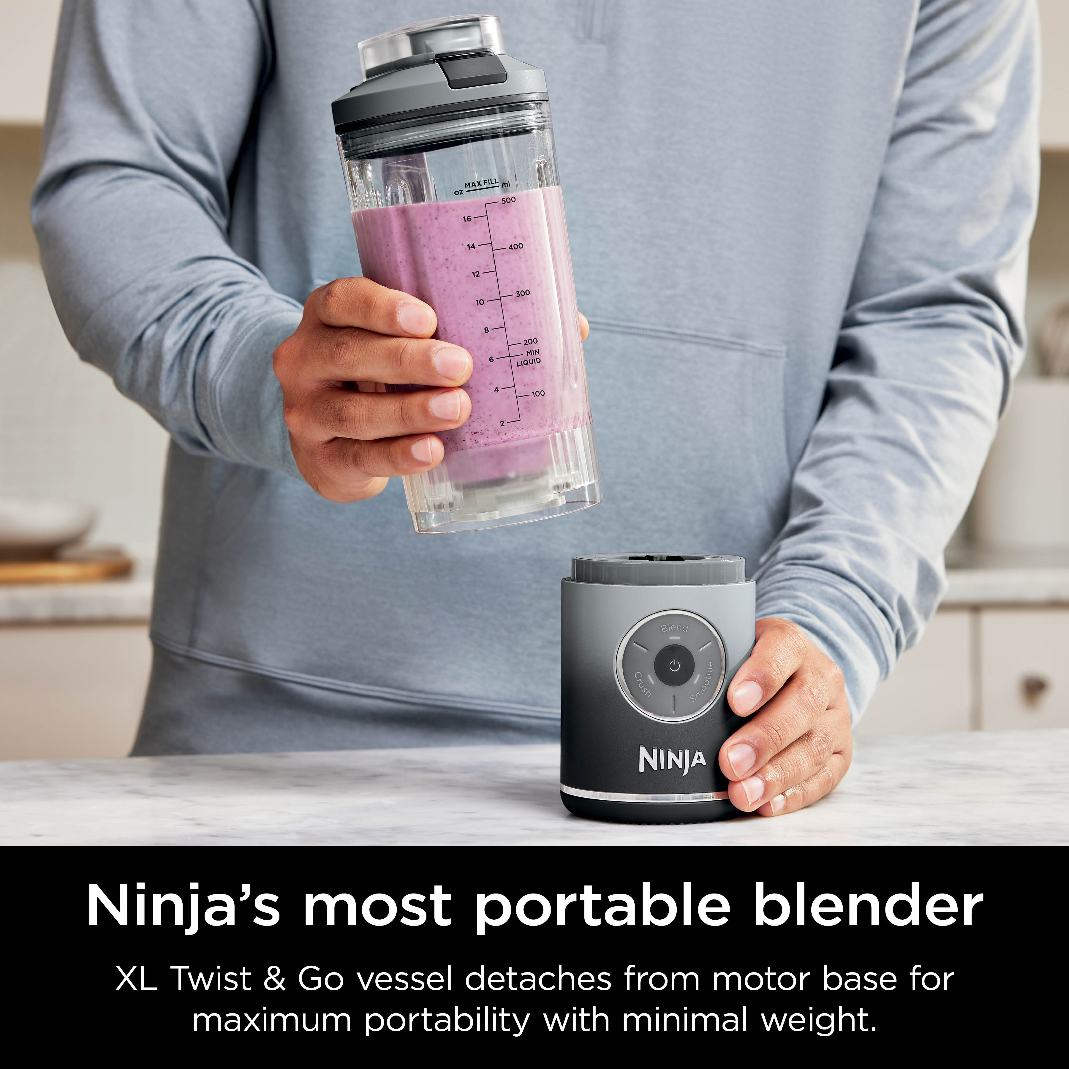 Ninja Blast™ Max Cordless Portable Blender Cool Grey