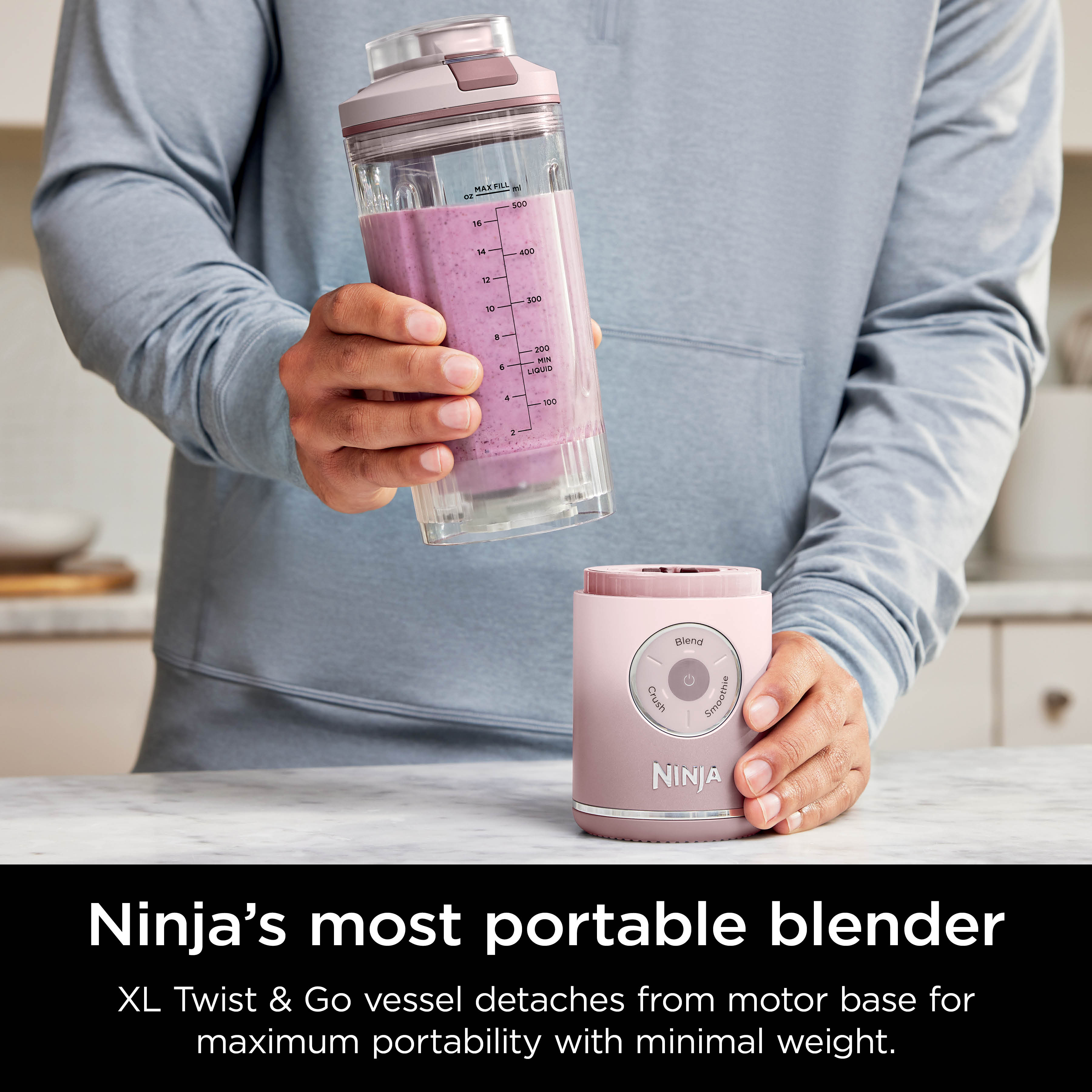 Ninja Blast™ Max Cordless Portable Blender Dusty Pink