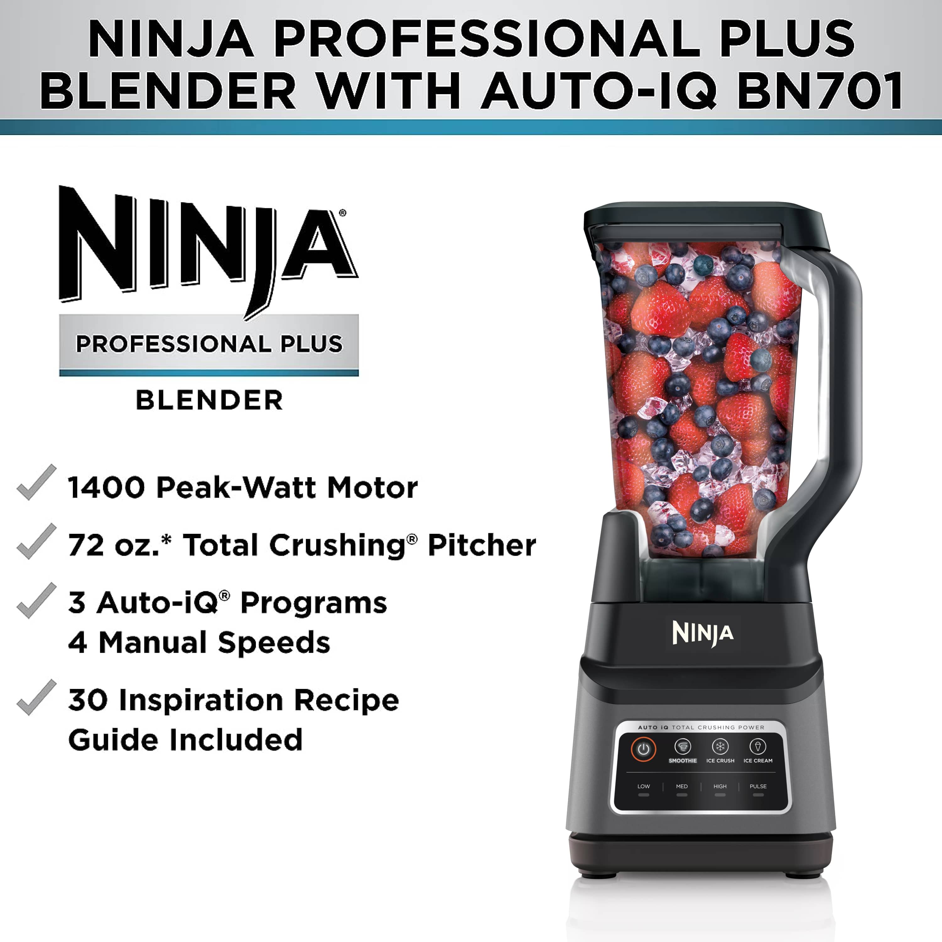 Ninja ニンジャ ブレンダー BN701 Ninja® Professional Plus Blender with Auto-iQ® Blenders