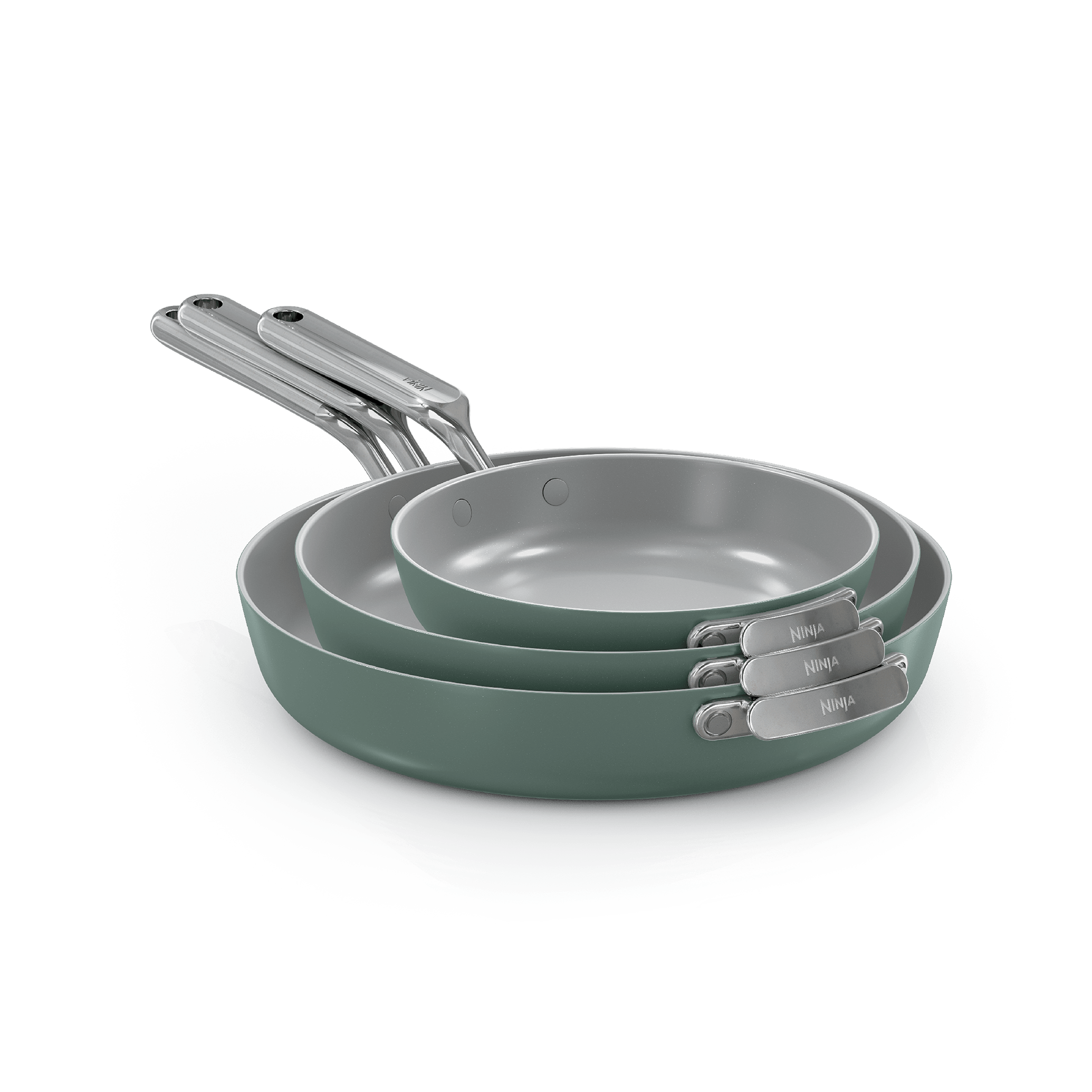 Ninja NeverQuit™ 3-Piece Frying Pan Ceramic Cookware Set