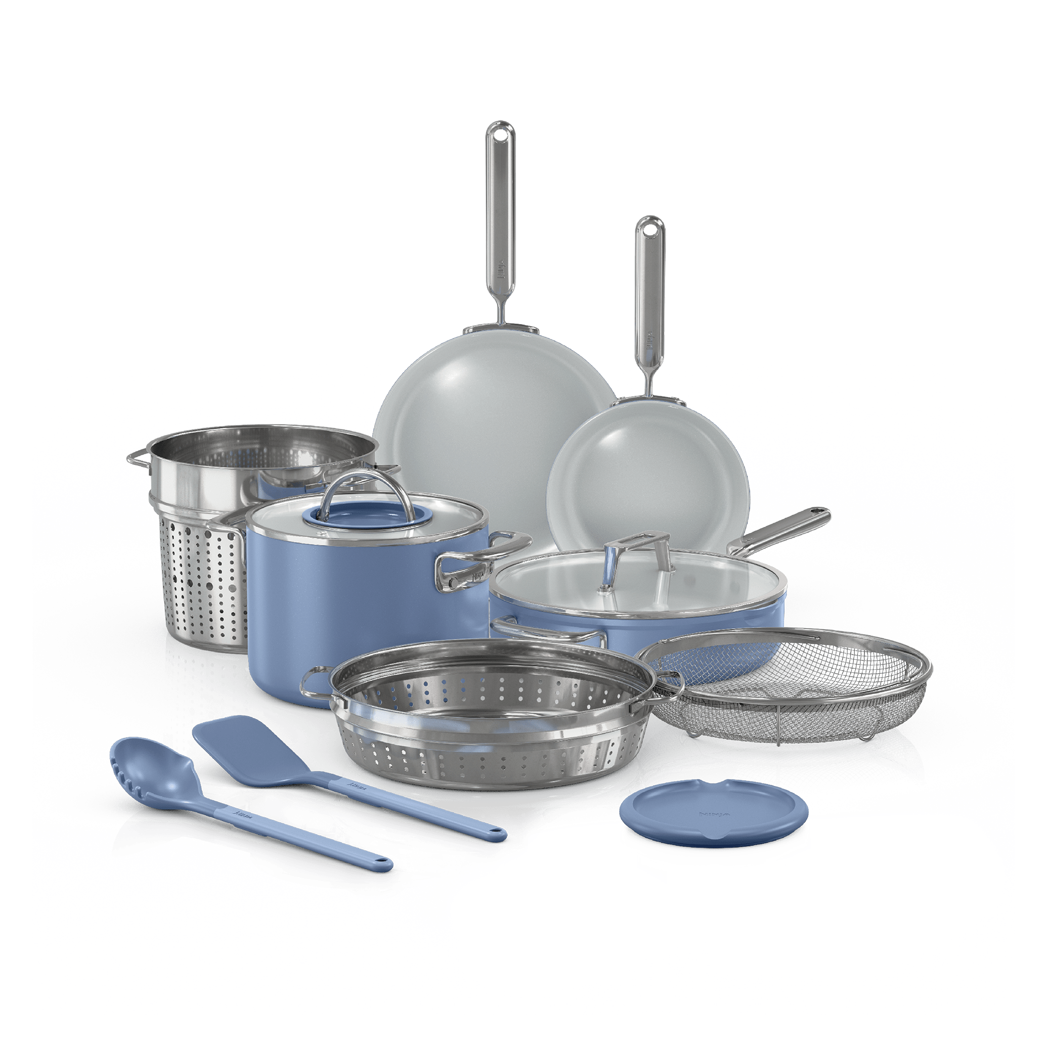 Ninja NeverQuit™ 12-Piece Ceramic Cookware Set, Nautical Navy