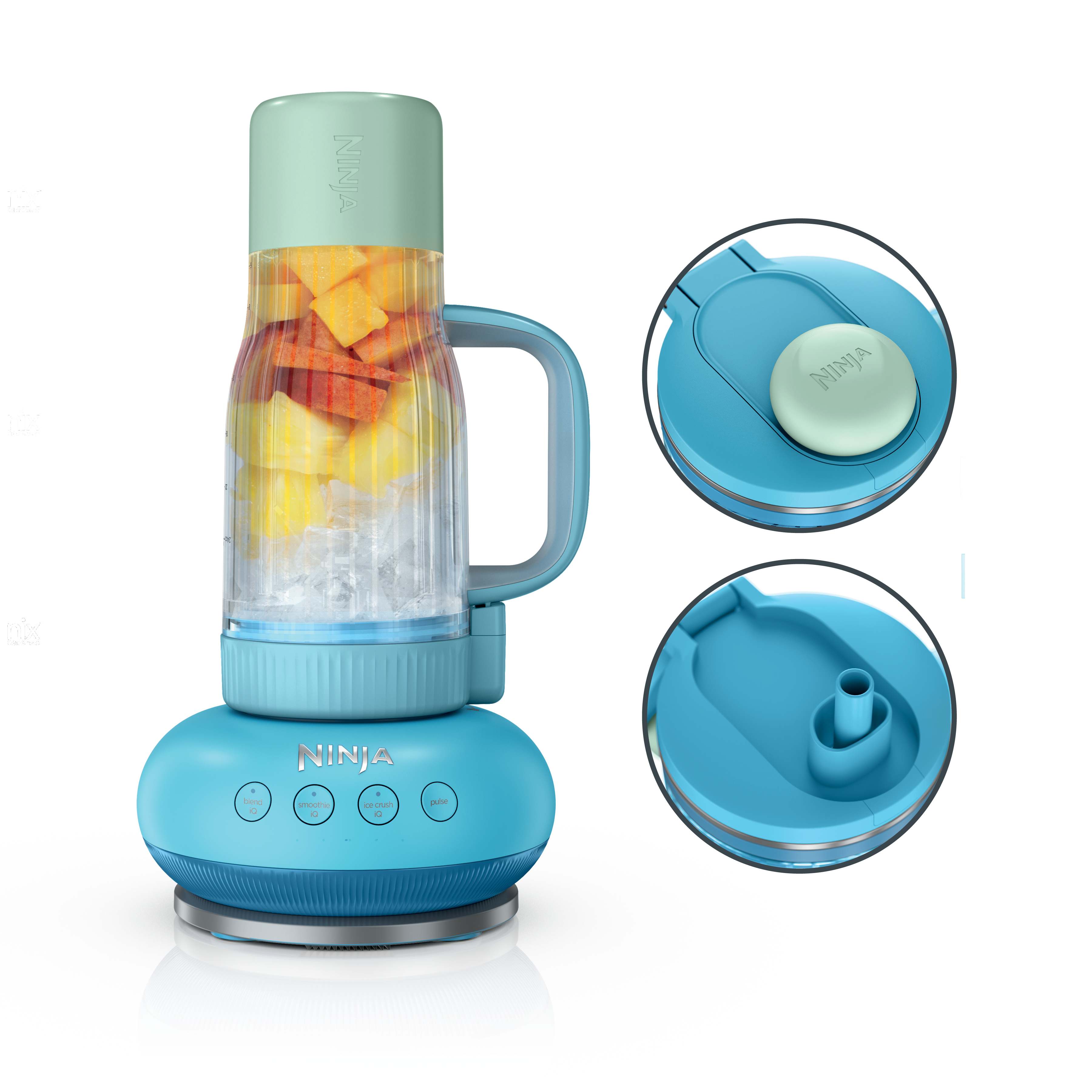 Ninja BlendBOSS™ Tumbler Blender with 26oz Travel Tumbler & Removable Straw, Blue Raspberry