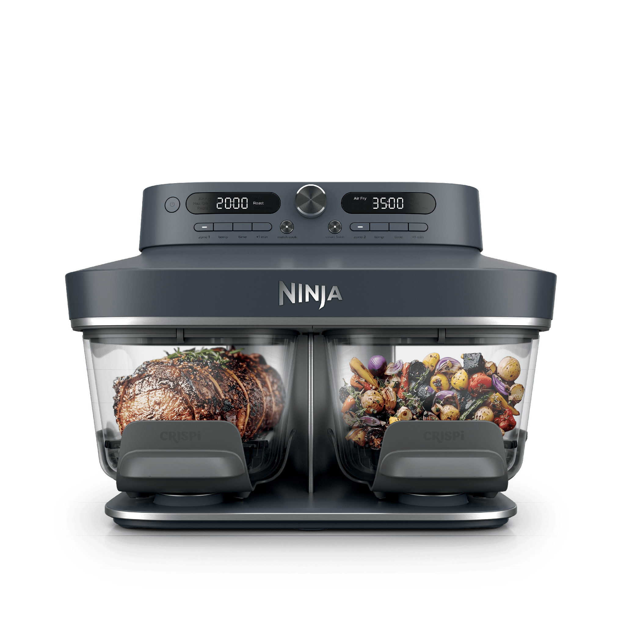 Ninja Crispi® DualZone™ Glass Countertop Air Fryer in CyberSpace