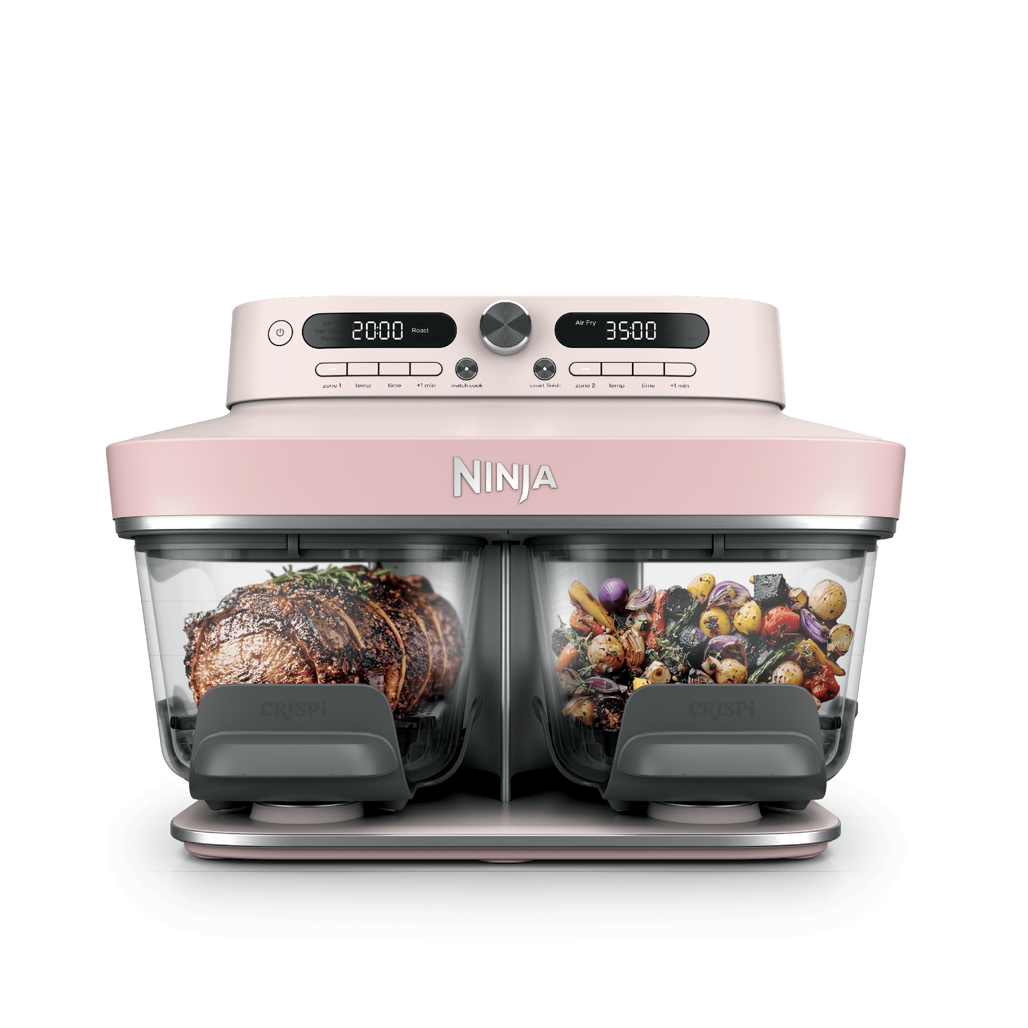 Ninja Crispi® DualZone™ Glass Countertop Air Fryer in Rose Quartz