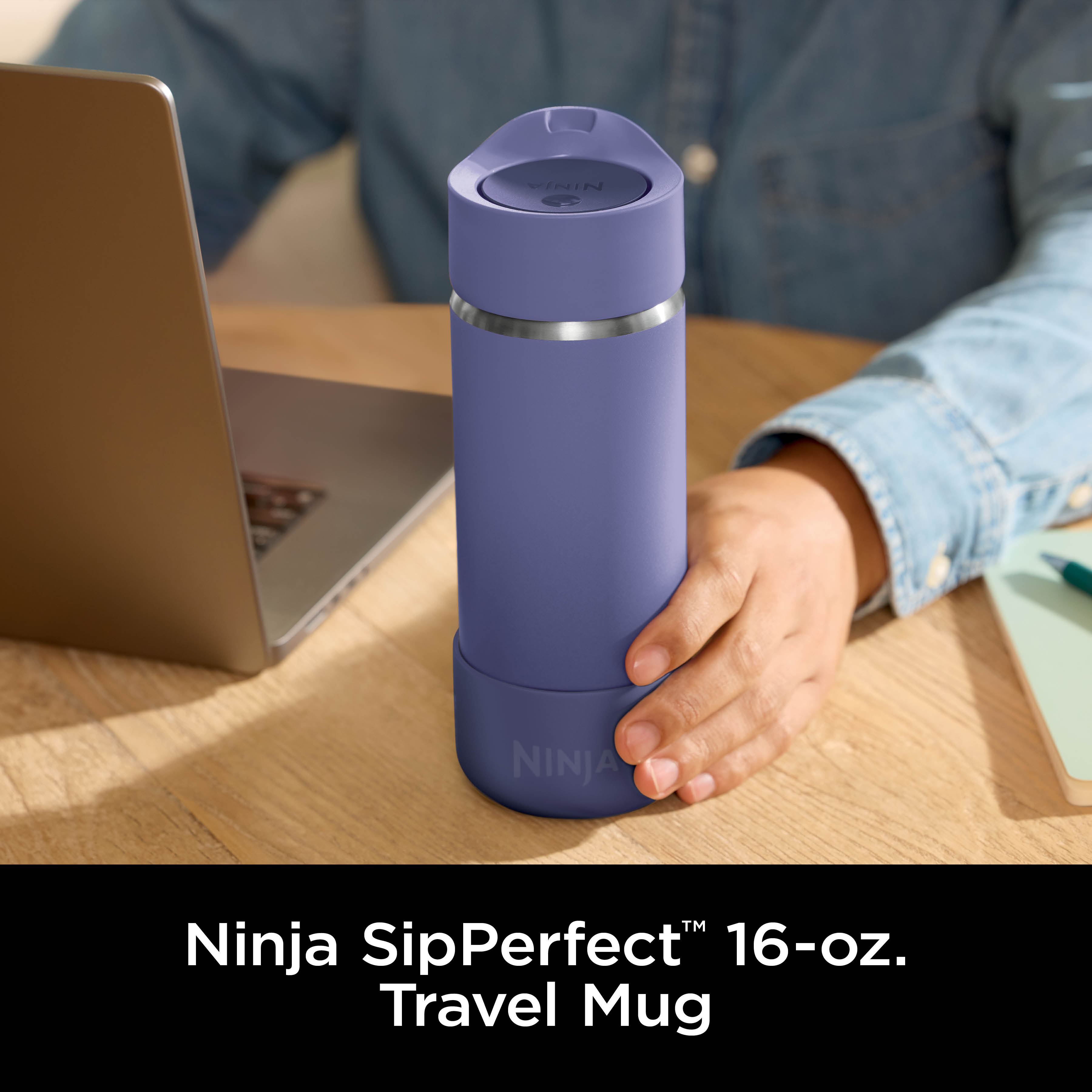 Ninja Sip Perfect™ 16oz Travel Mug, Wisteria Purple | SharkNinja