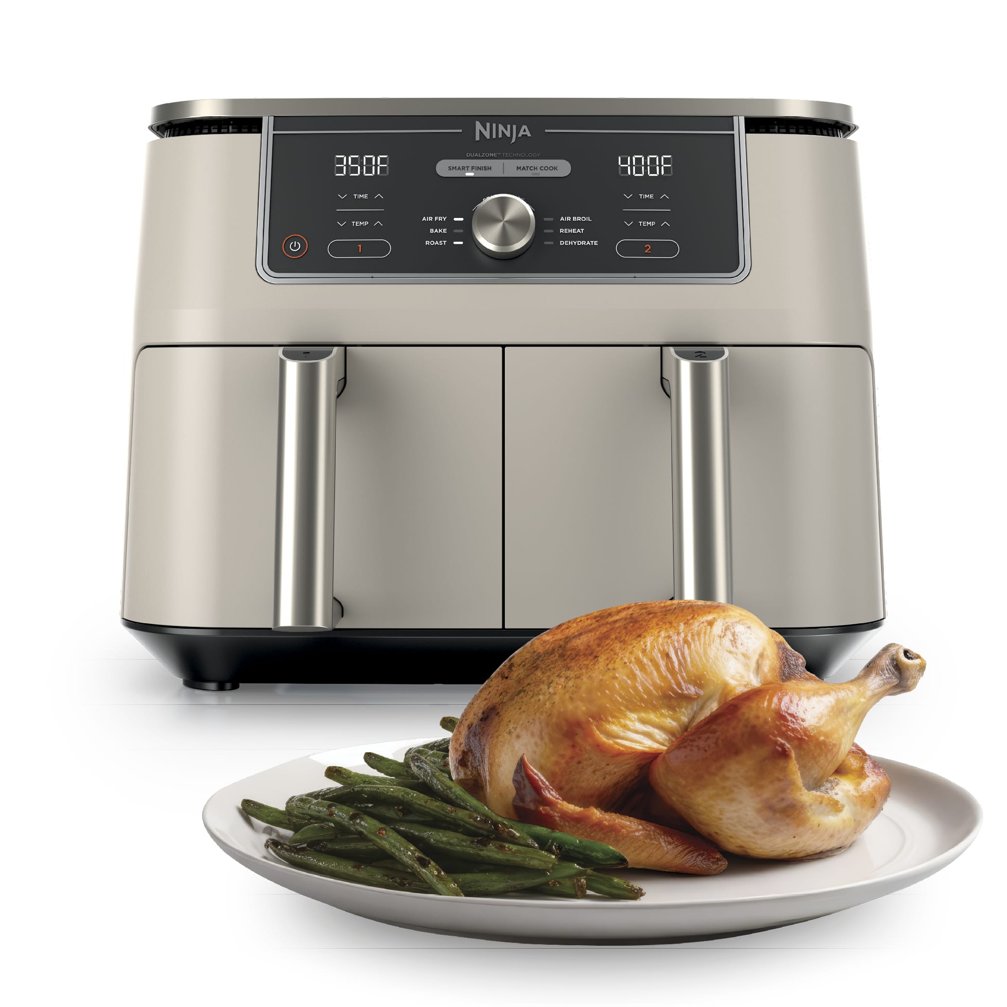 【美品】アンリアン　dry touch foodie Ninja® Foodi® 6-in-1 10-qt. XL 2-Basket Air Fryer with DualZone