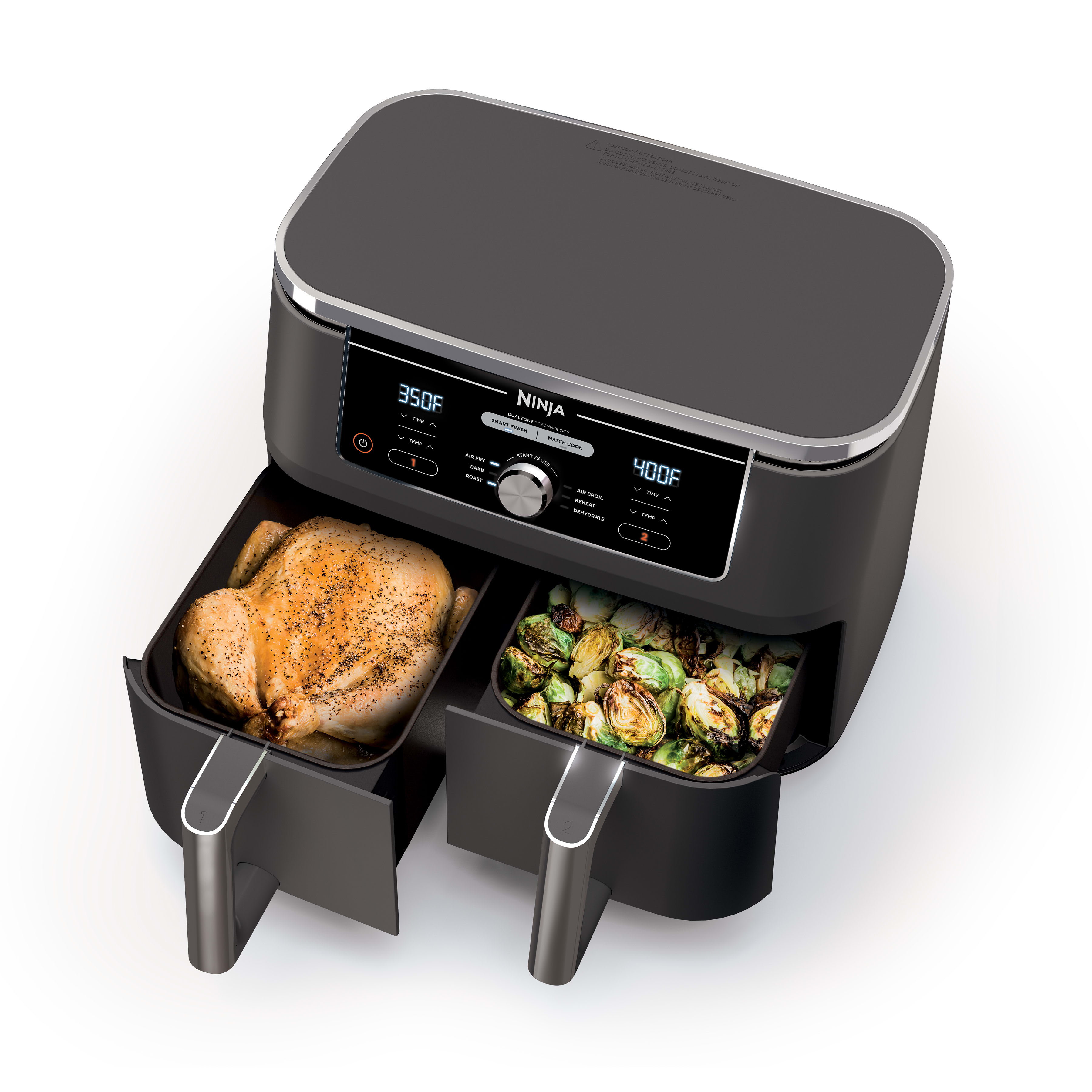 diiyani Ninja Foodi DualZone FlexBasket Air Fryer with 7-qt MegaZone