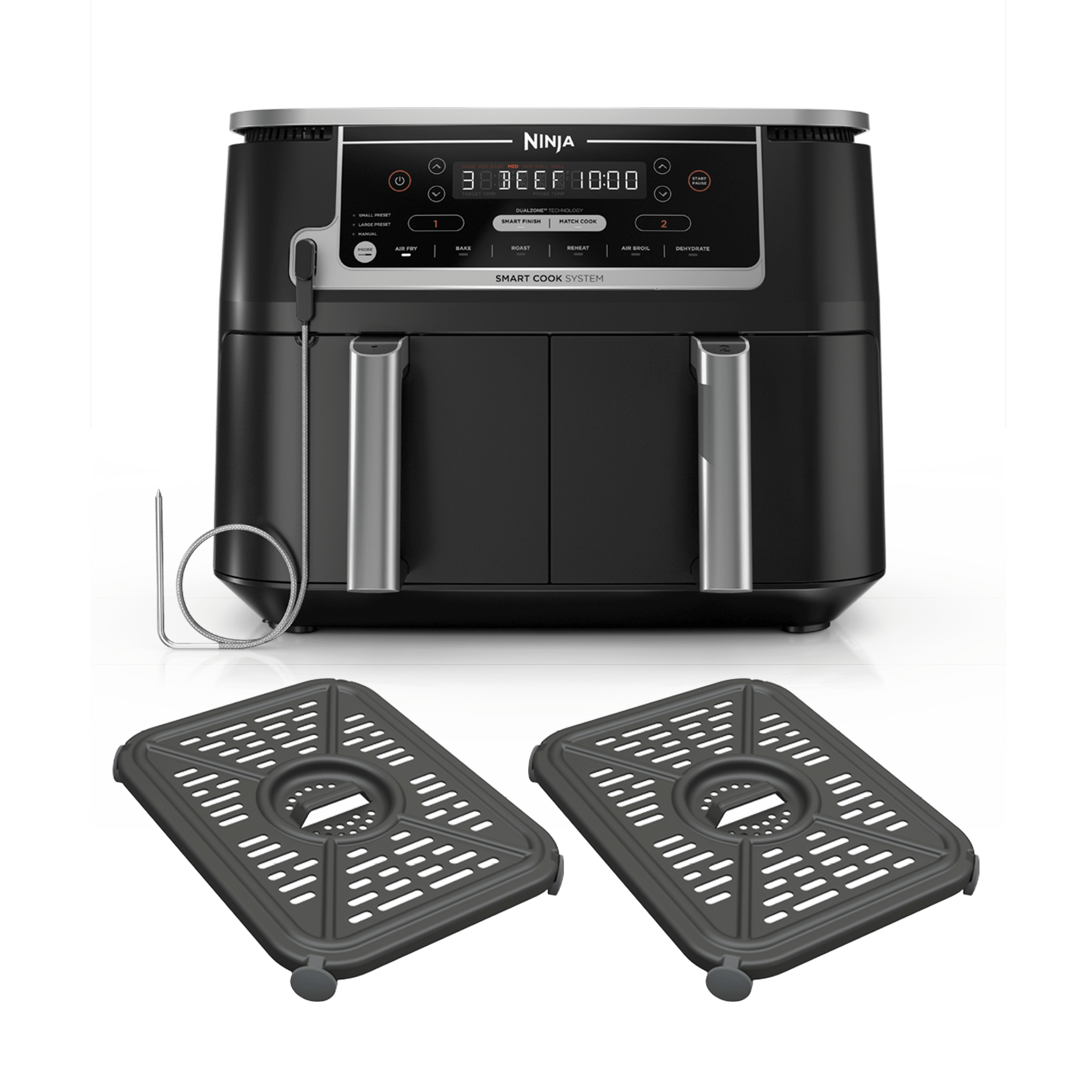 Ninja Air Fryer Dual Zone basket fill levels illustration