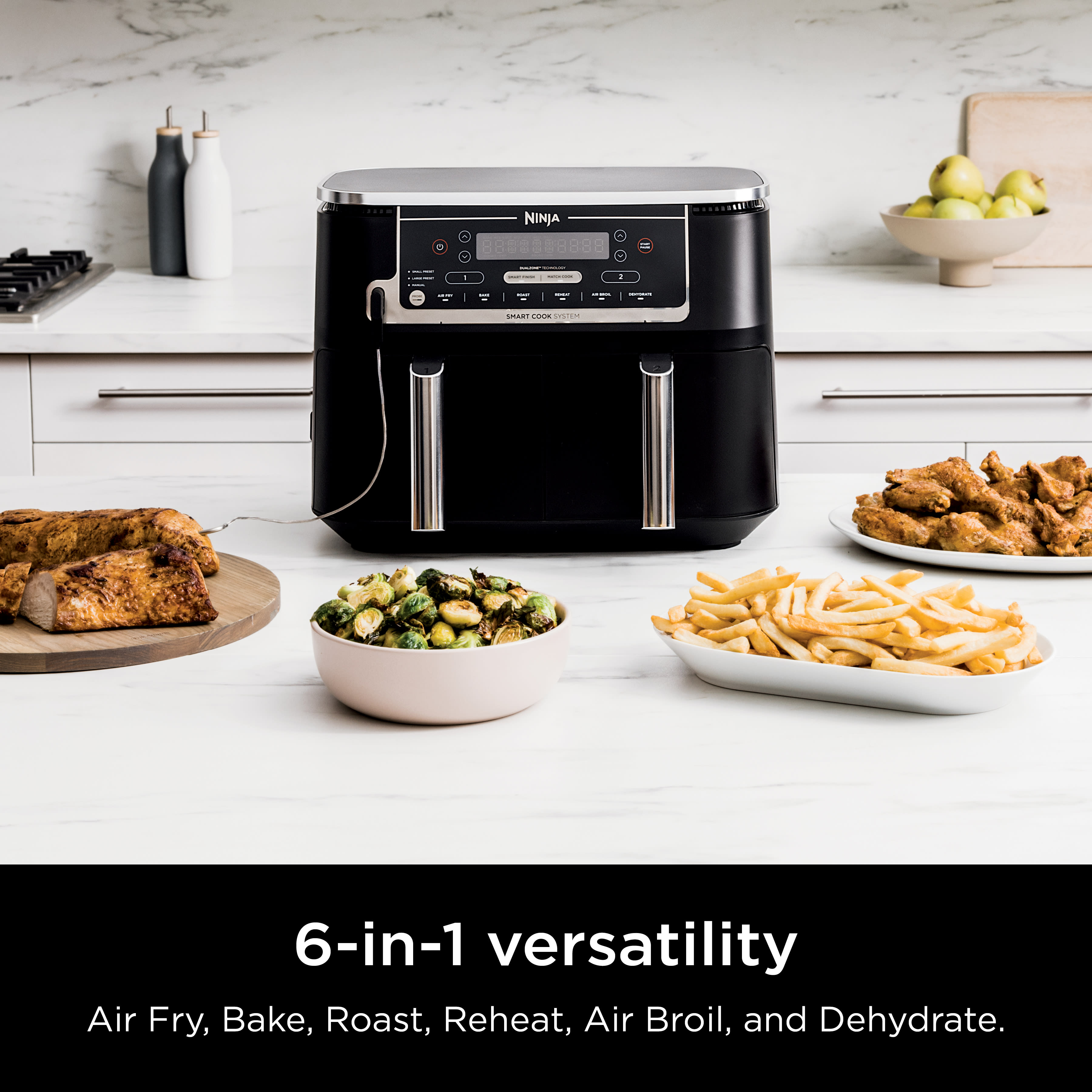 Ninja® Foodi® 6-in-1 Smart 10-qt. 2-Basket Air Fryer Air Fryers