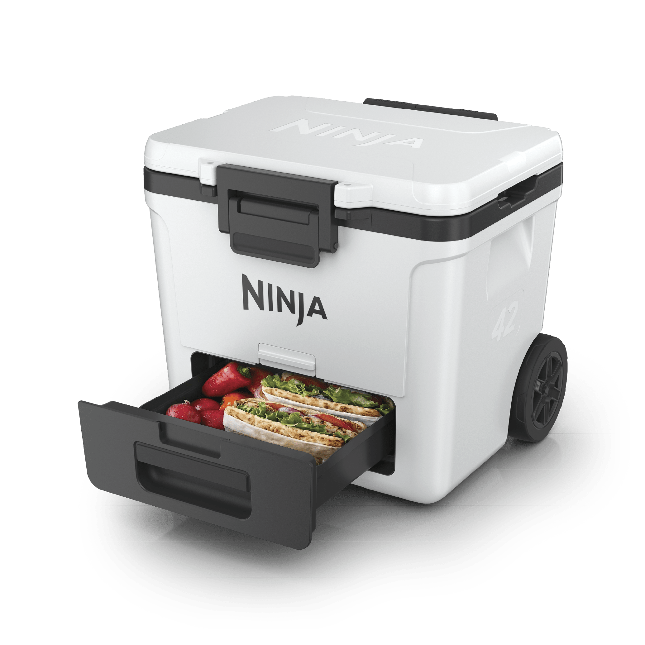 Ninja FrostVault™ 42qt Cooler with Wheels in White | SharkNinja