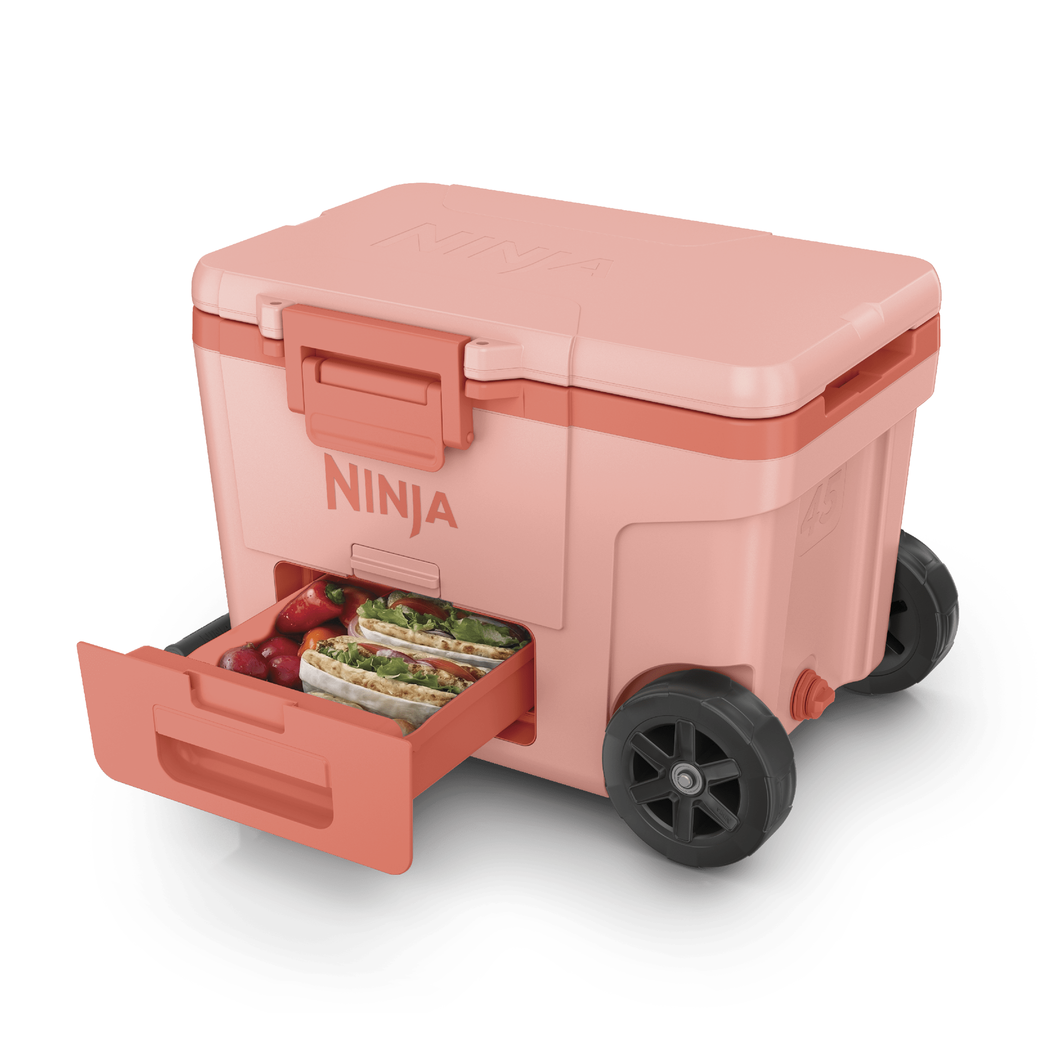 Ninja FrostVault™ 45qt Cooler with Wheels in Coral | SharkNinja