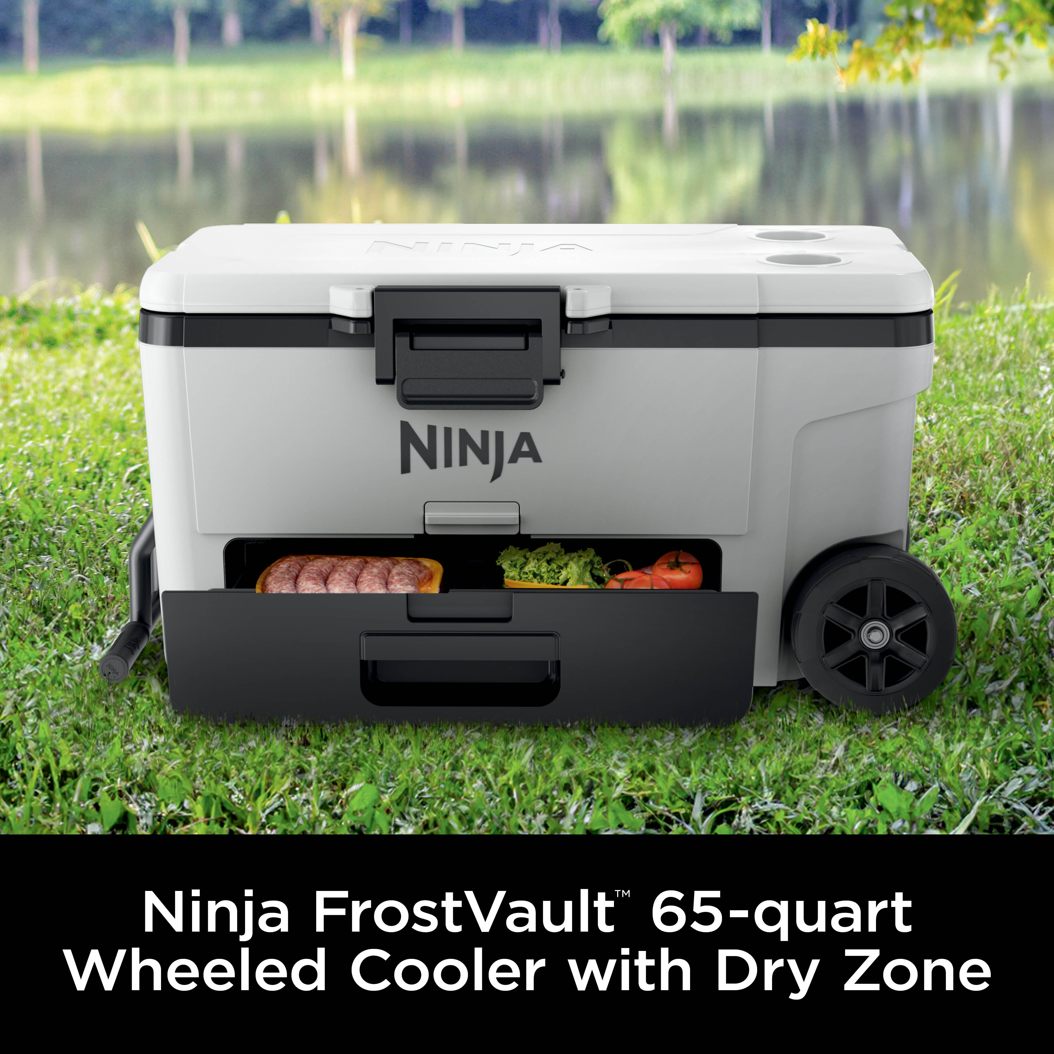 Ninja FrostVault™ 65qt Cooler with Wheels in Cloud White | SharkNinja