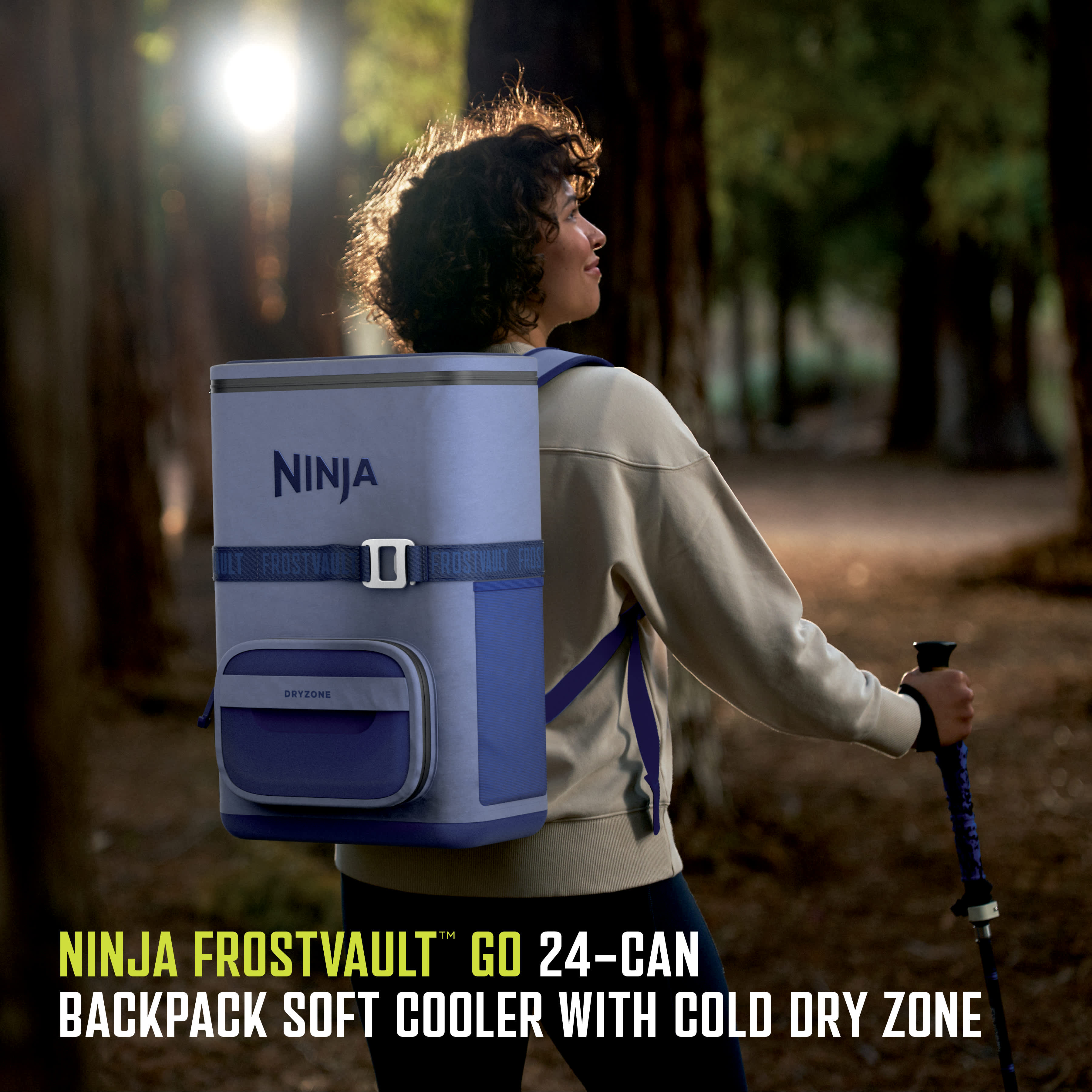 Ninja FrostVault™ 24 Can Backpack Cooler in Slate Blue | SharkNinja