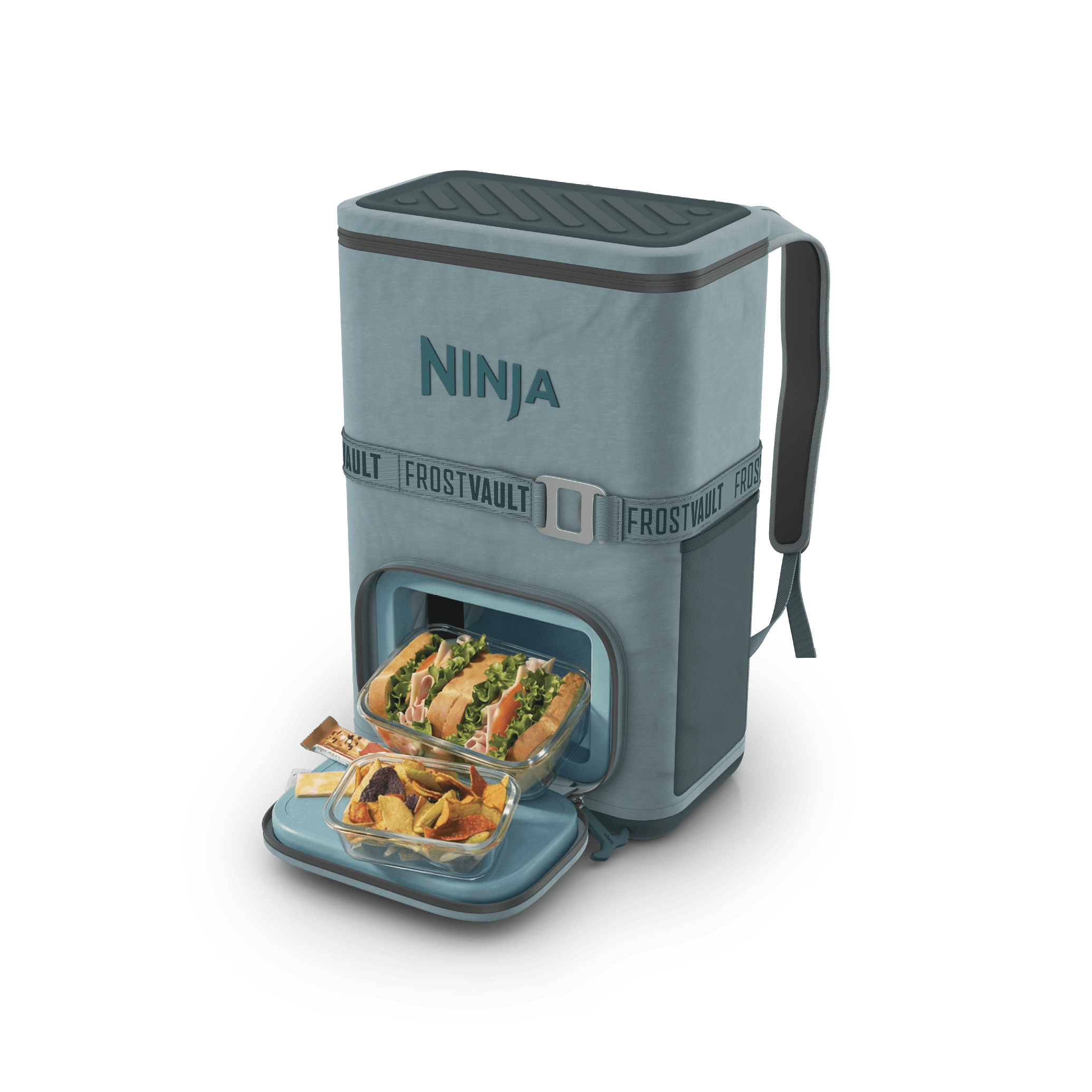 Ninja Outdoor FrostVault™ Go 24-Can Backpack Soft Cooler with Cold Dry Zone, Waterside Wind Down