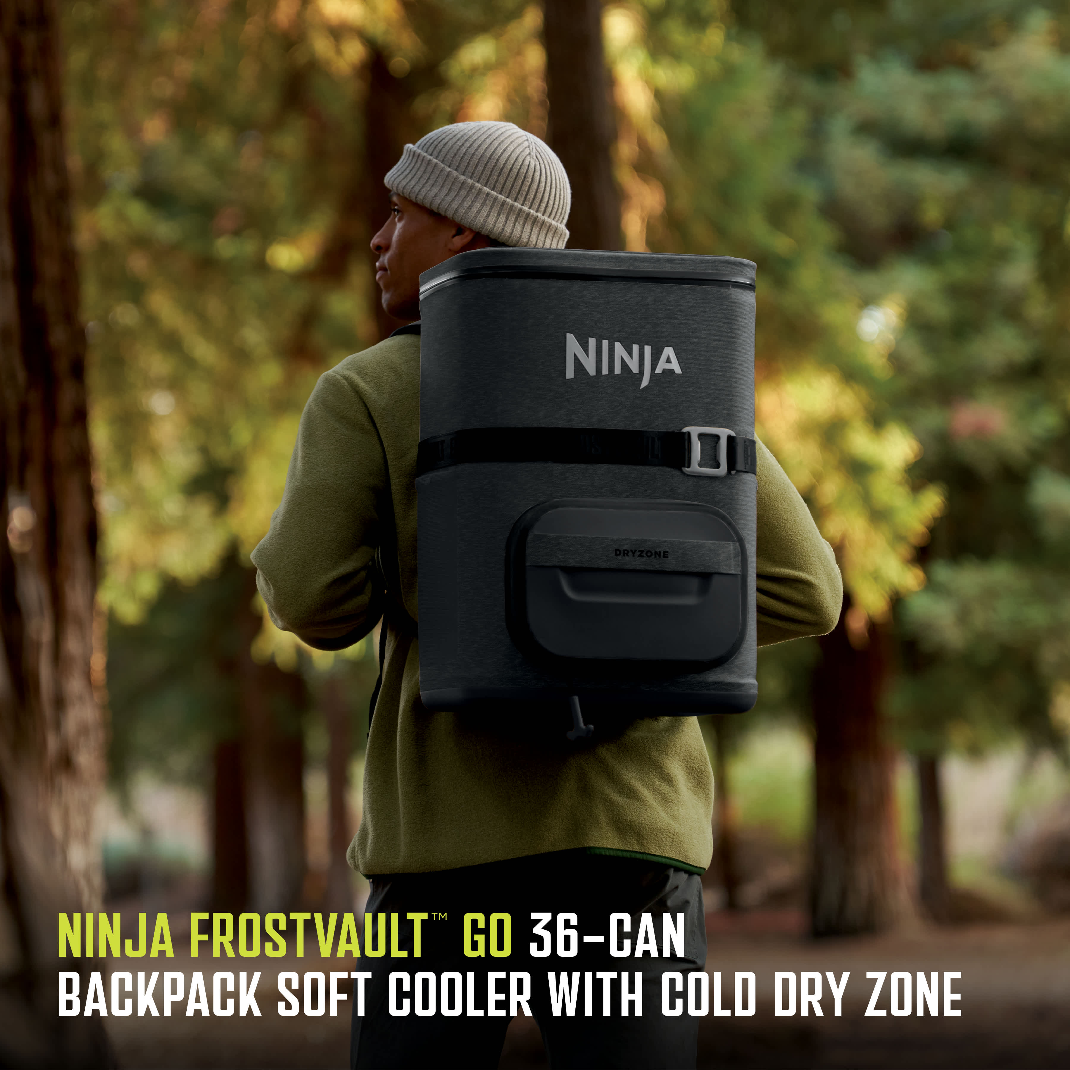 Ninja FrostVault™ 36 Can Backpack Cooler in Charcoal Gray | SharkNinja