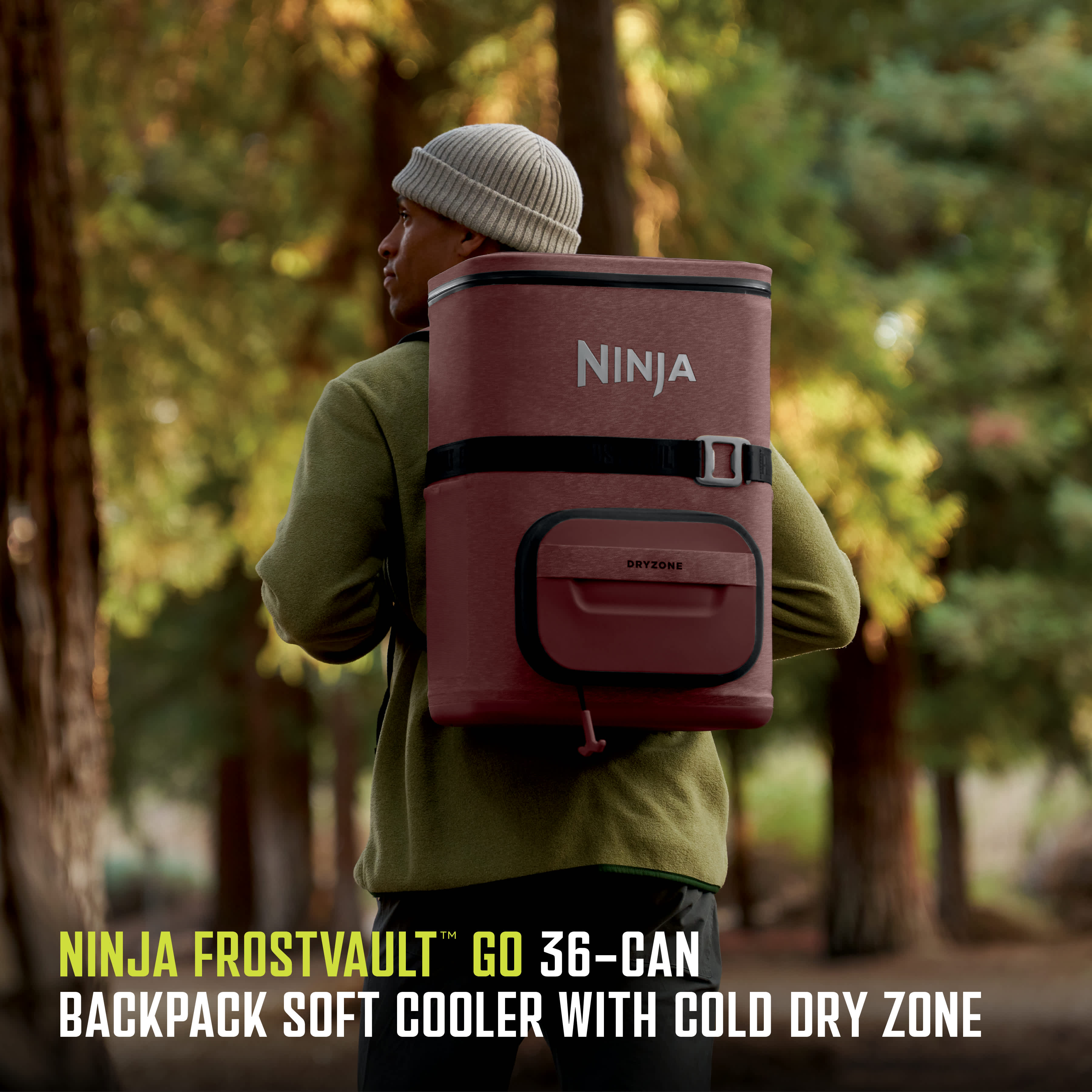 Ninja FrostVault™ 36 Can Backpack Cooler in Canyon Red | SharkNinja