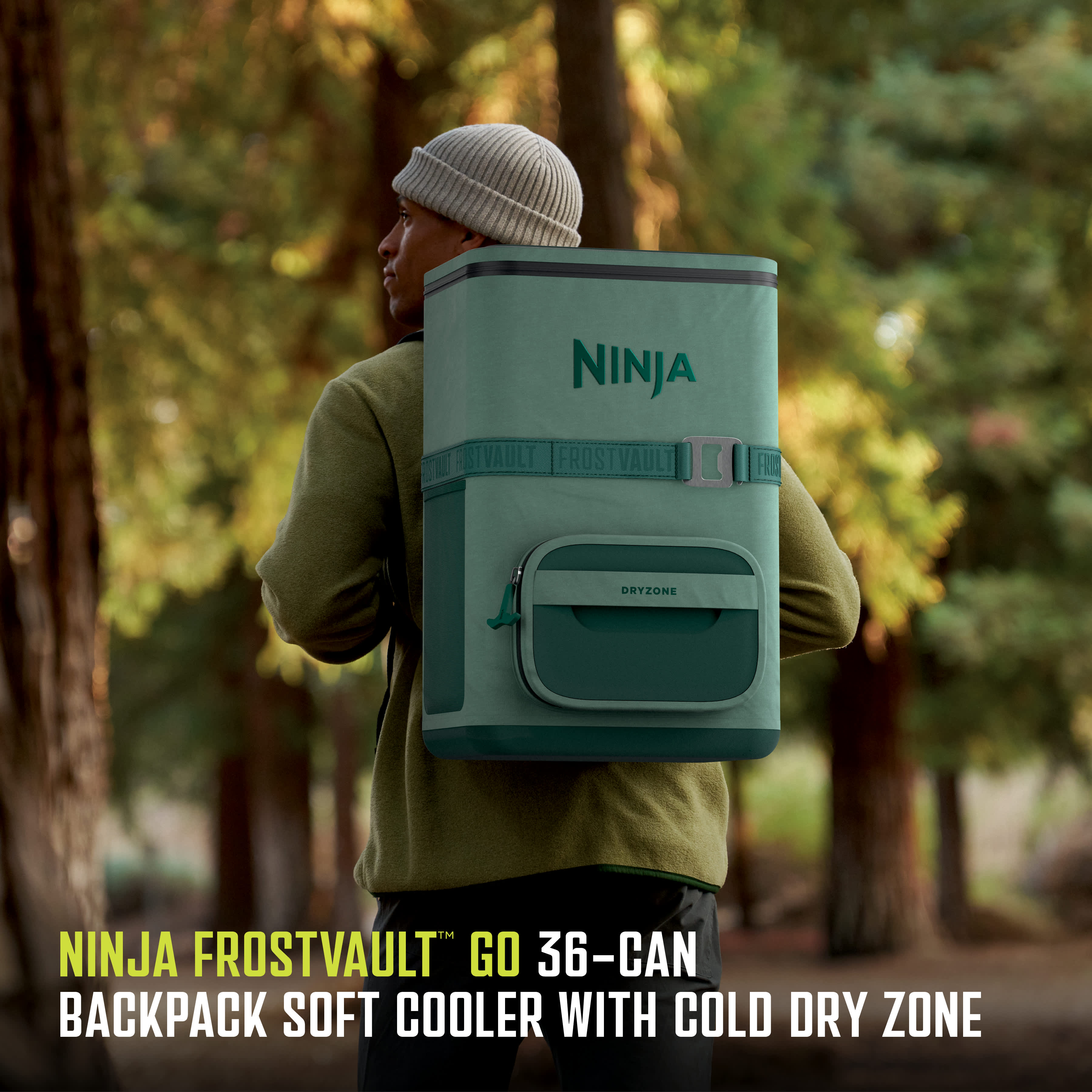 Ninja Outdoor FrostVault™ Go 36-Can Backpack Soft Cooler with Cold