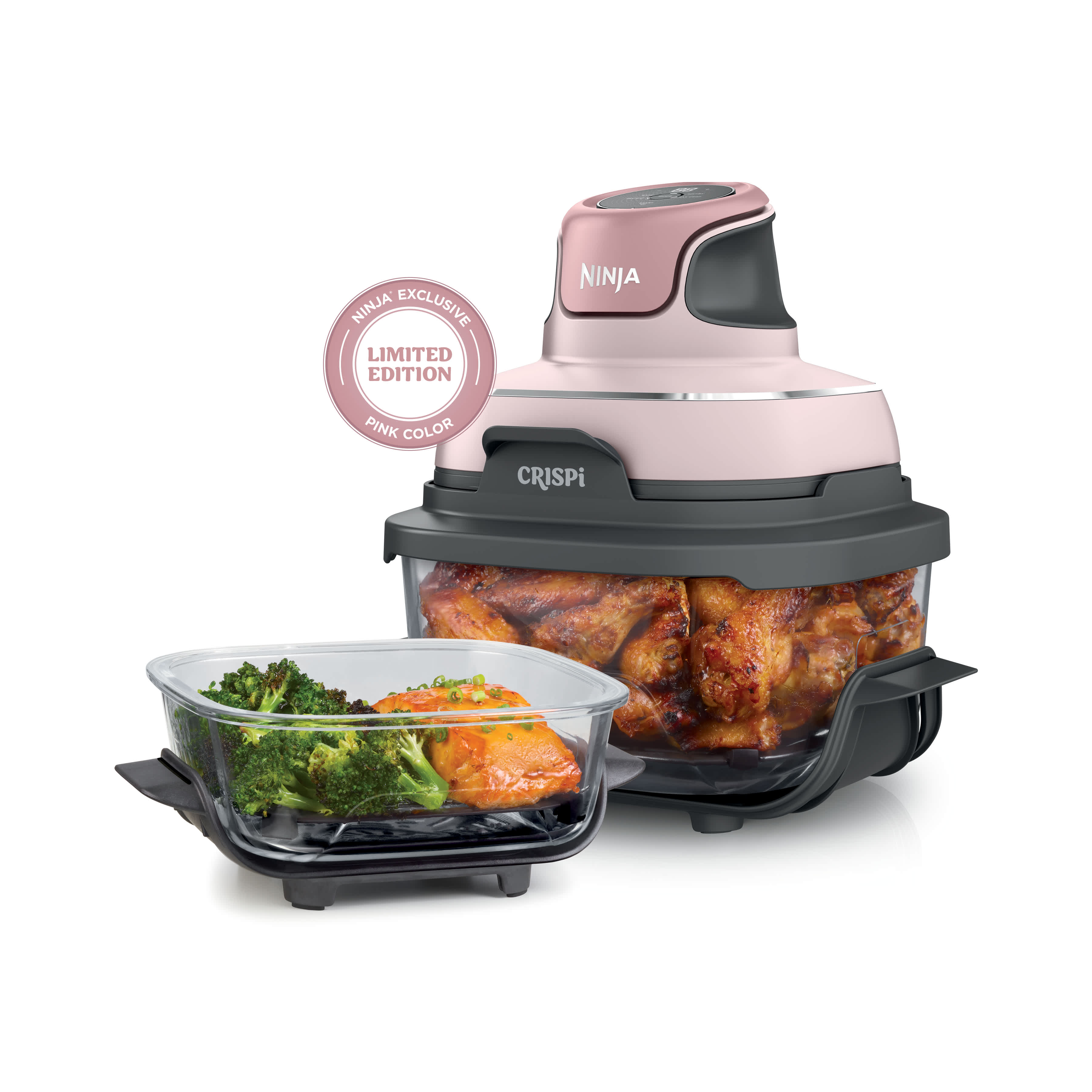 Ninja Crispi® 4-in-1 Portable Glass Air Fryer Cooking System, Plum
