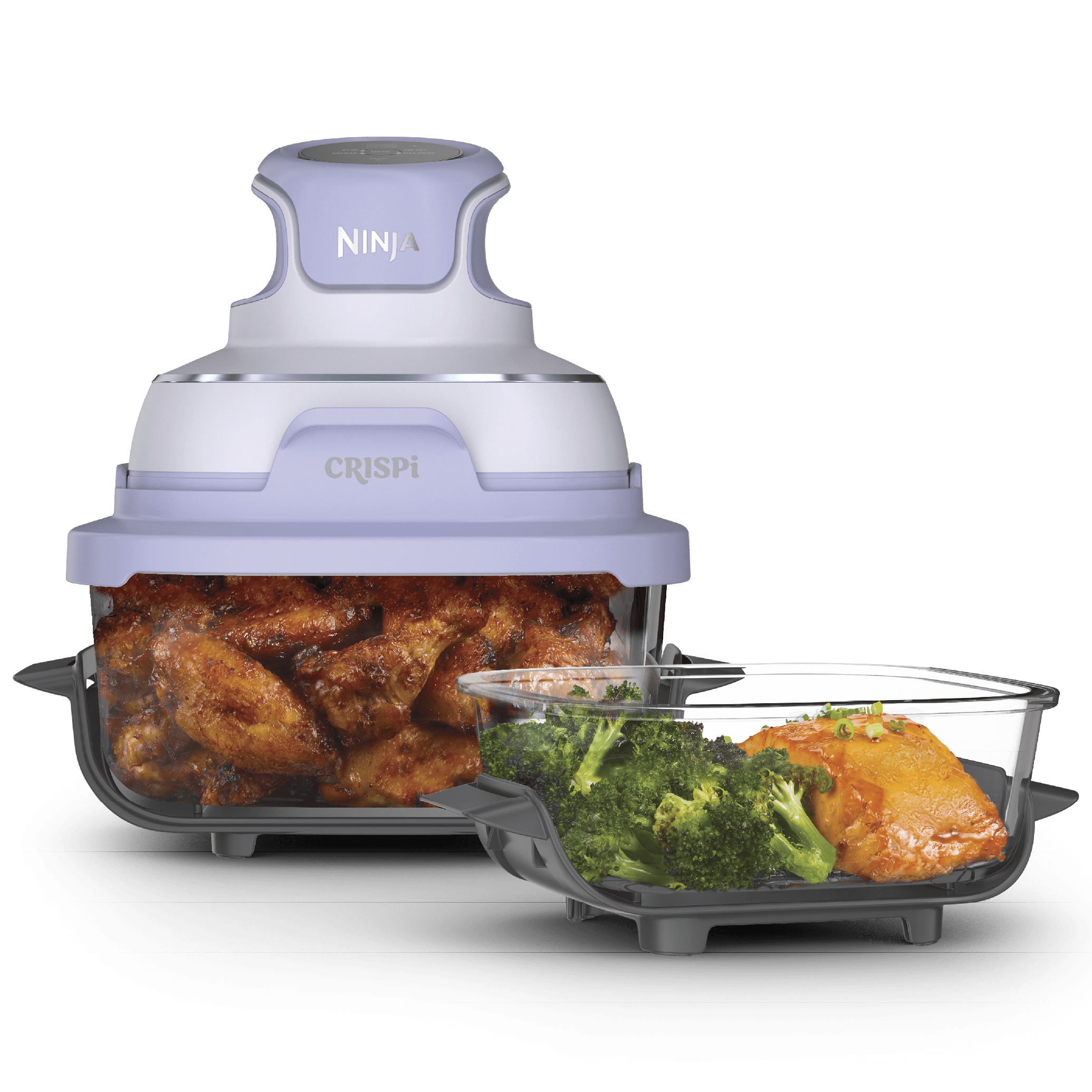 Ninja Crispi 4-in-1 Glass Air Fryer in Mourning Dove