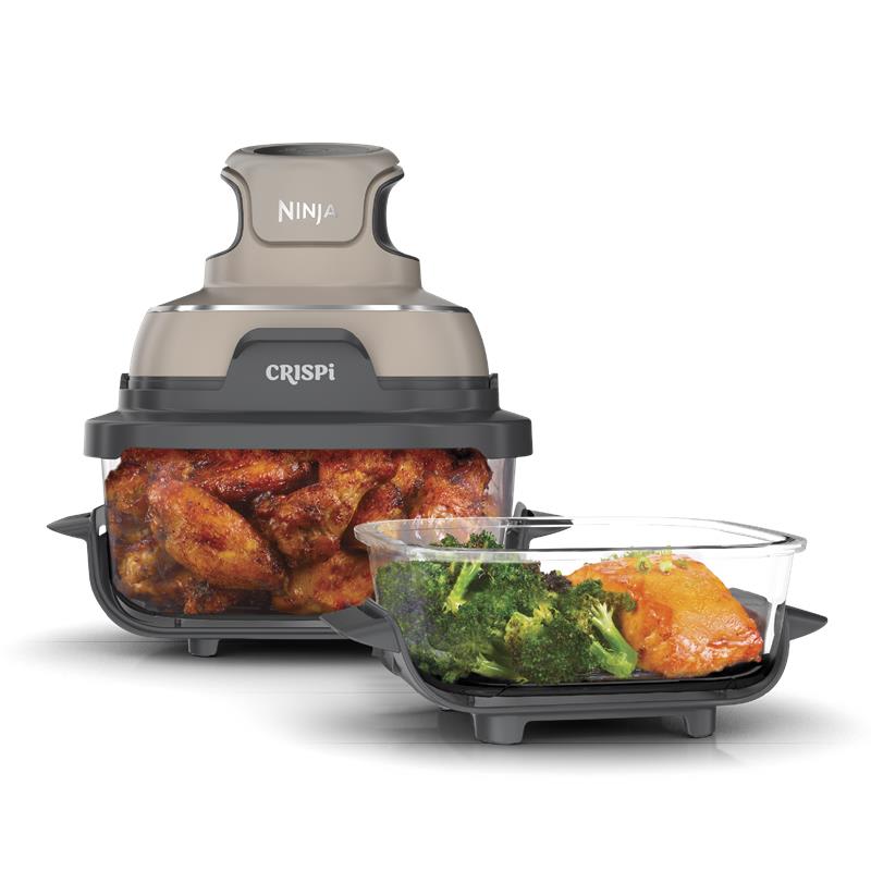 Ninja Crispi® 4-in-1 Portable Glass Air Fryer Cooking System, Stone | SharkNinja