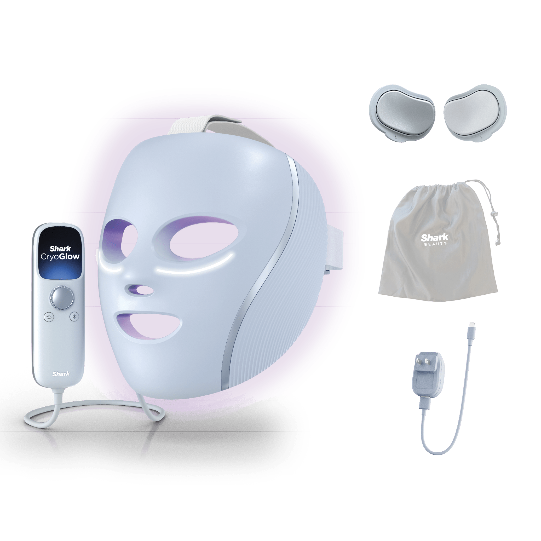 Shark™ CryoGlow™ Red Blue & Infrared iQLED Face Mask & Under Eye