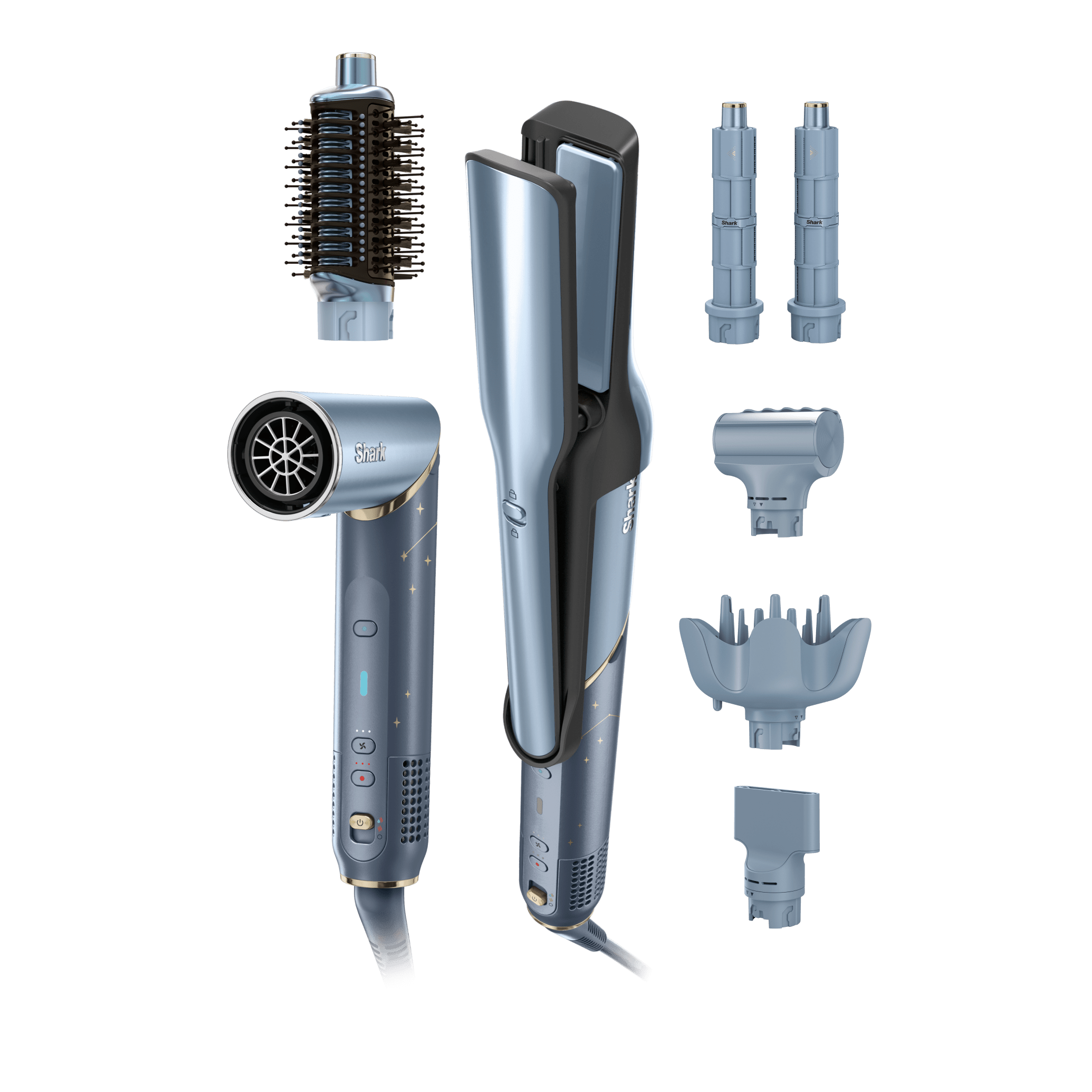 Shark Glam 7-in-1 Multi-Styler, Air Straightener & Hair Dryer, Celestial Skies