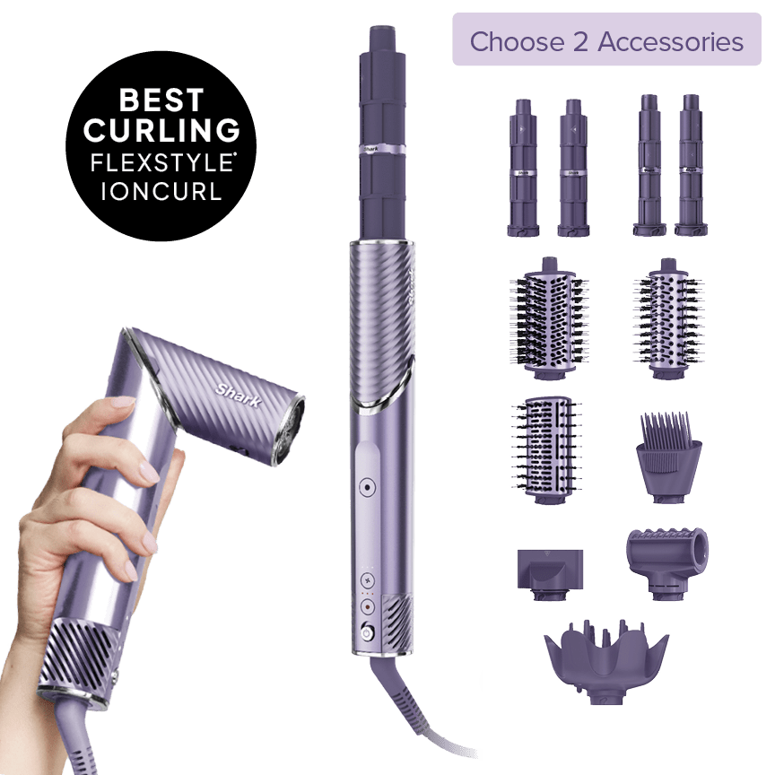 Shark FlexStyle NextGen: IonCurl 3-in-1 Air Styler, Curler & Hair Dryer Build Your Own, Lilac