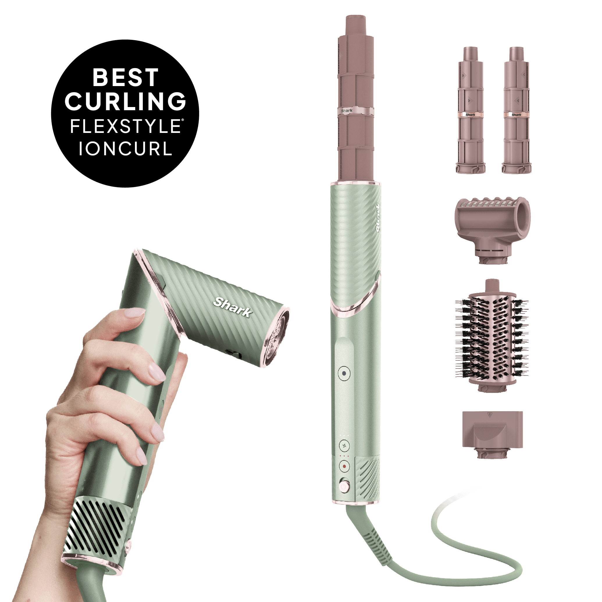 Shark FlexStyle IonCurl Hair Styler in Strawberry Matcha | SharkNinja