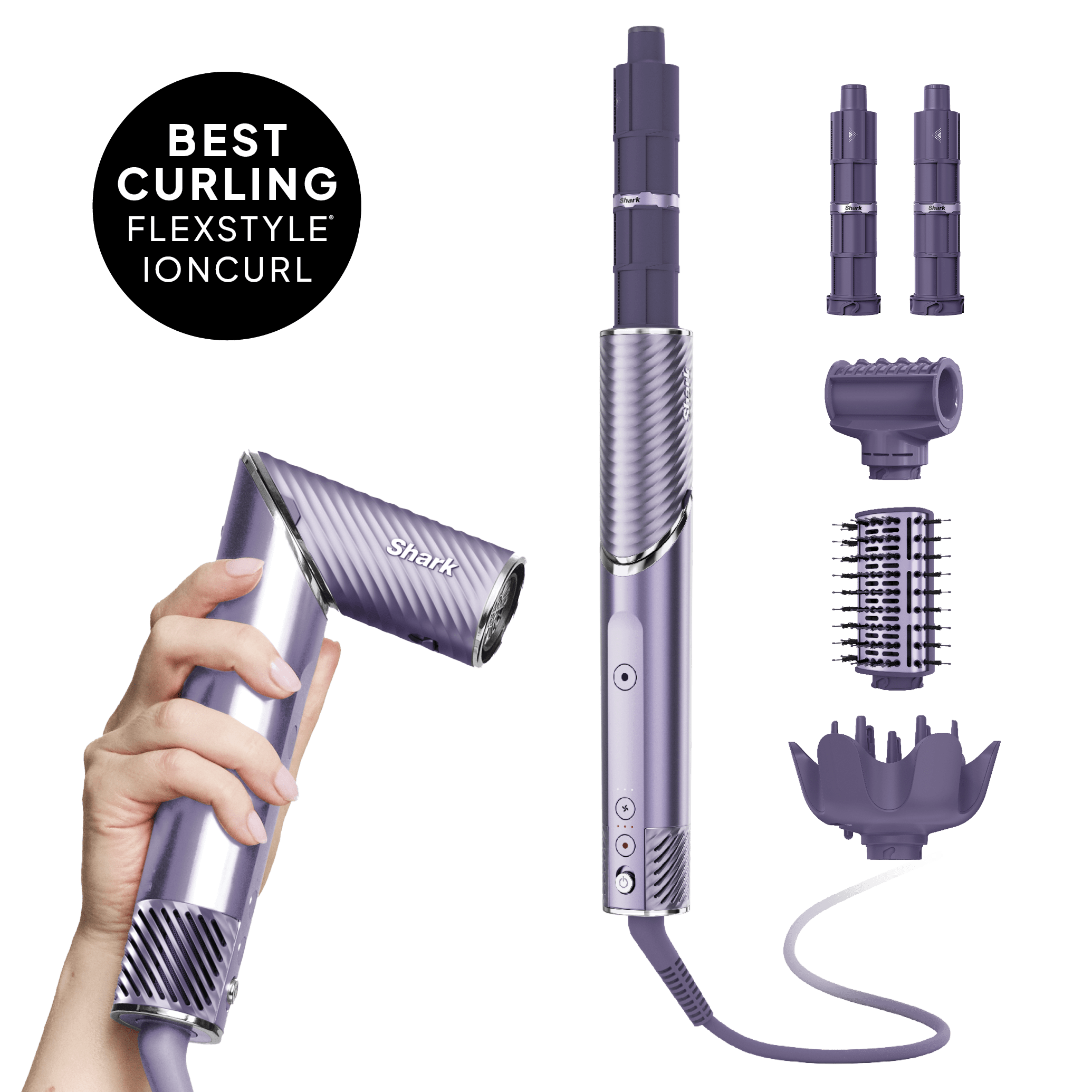 FlexStyle® IonCurl Air Styler & Curler with Diffuser in Lilac