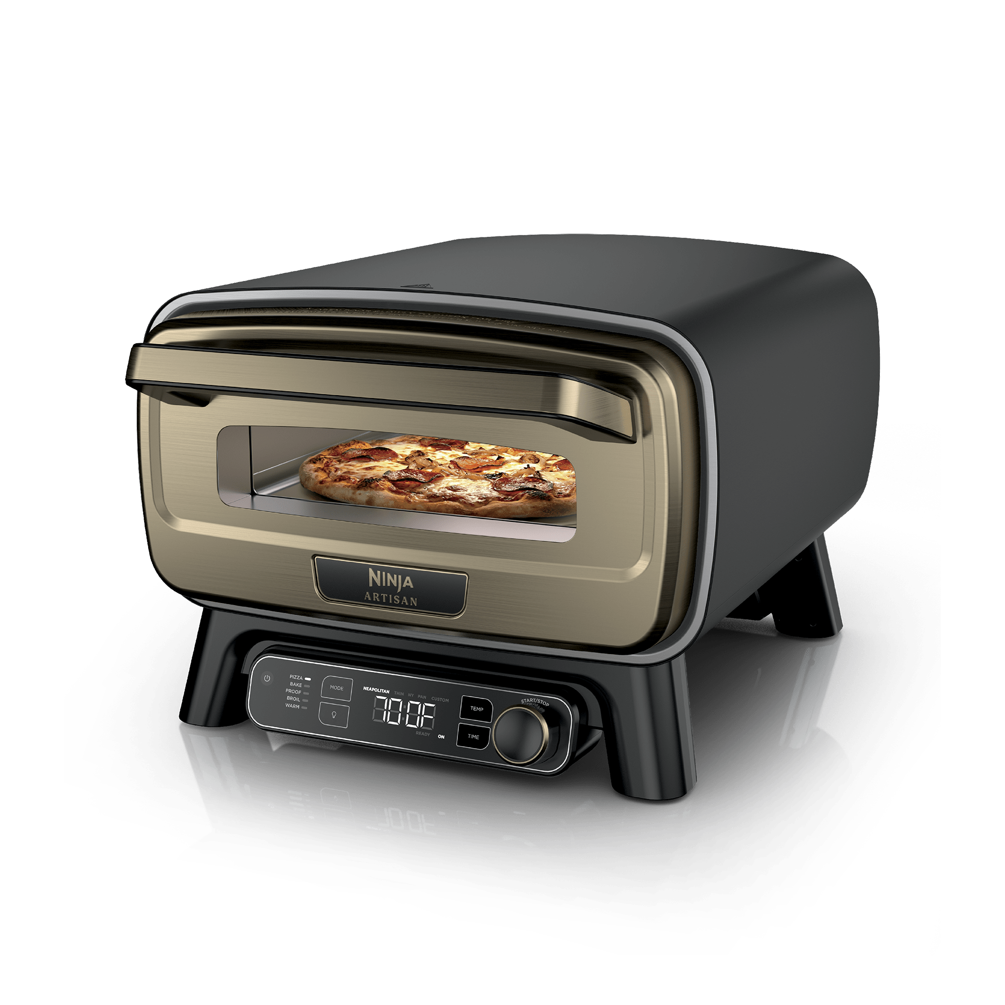 Ninja Artisan™ 5-in-1 Portable Pizza Oven in Black and Gold