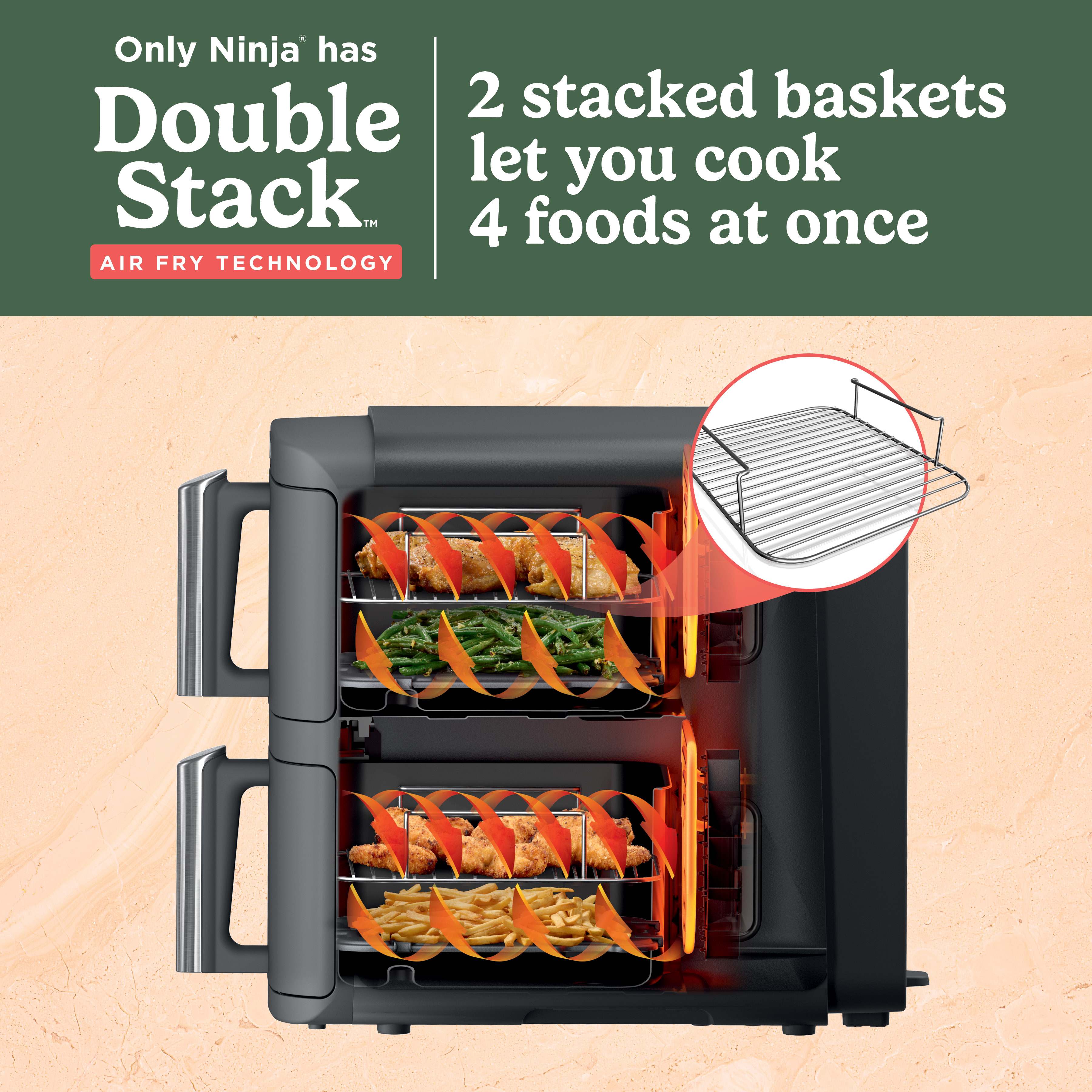 Ninja DoubleStack™ XL Double Basket Air Fryer | SharkNinja
