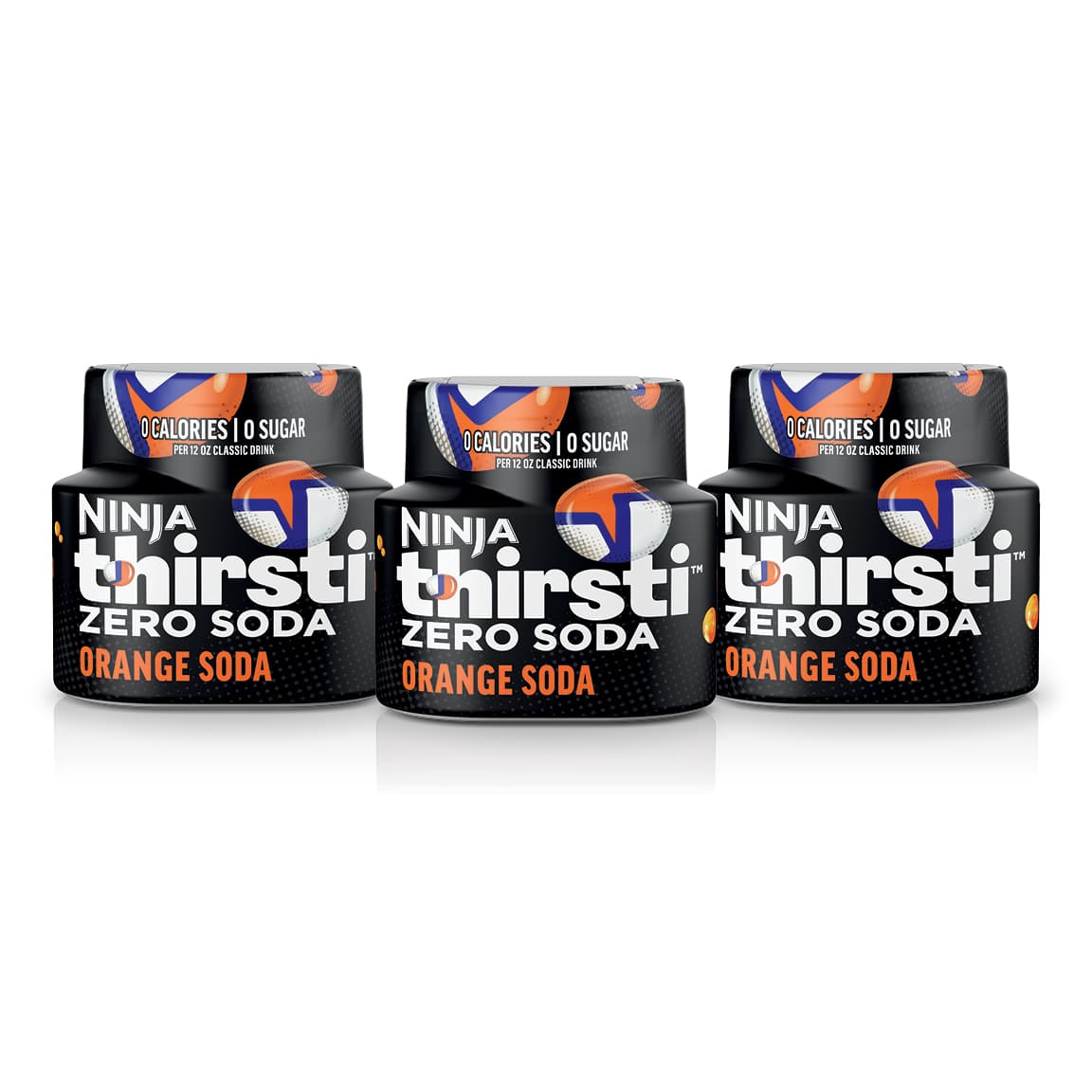 Ninja Thirsti ZERO SODA Orange Soda Flavored Water Drops, 3 Pack