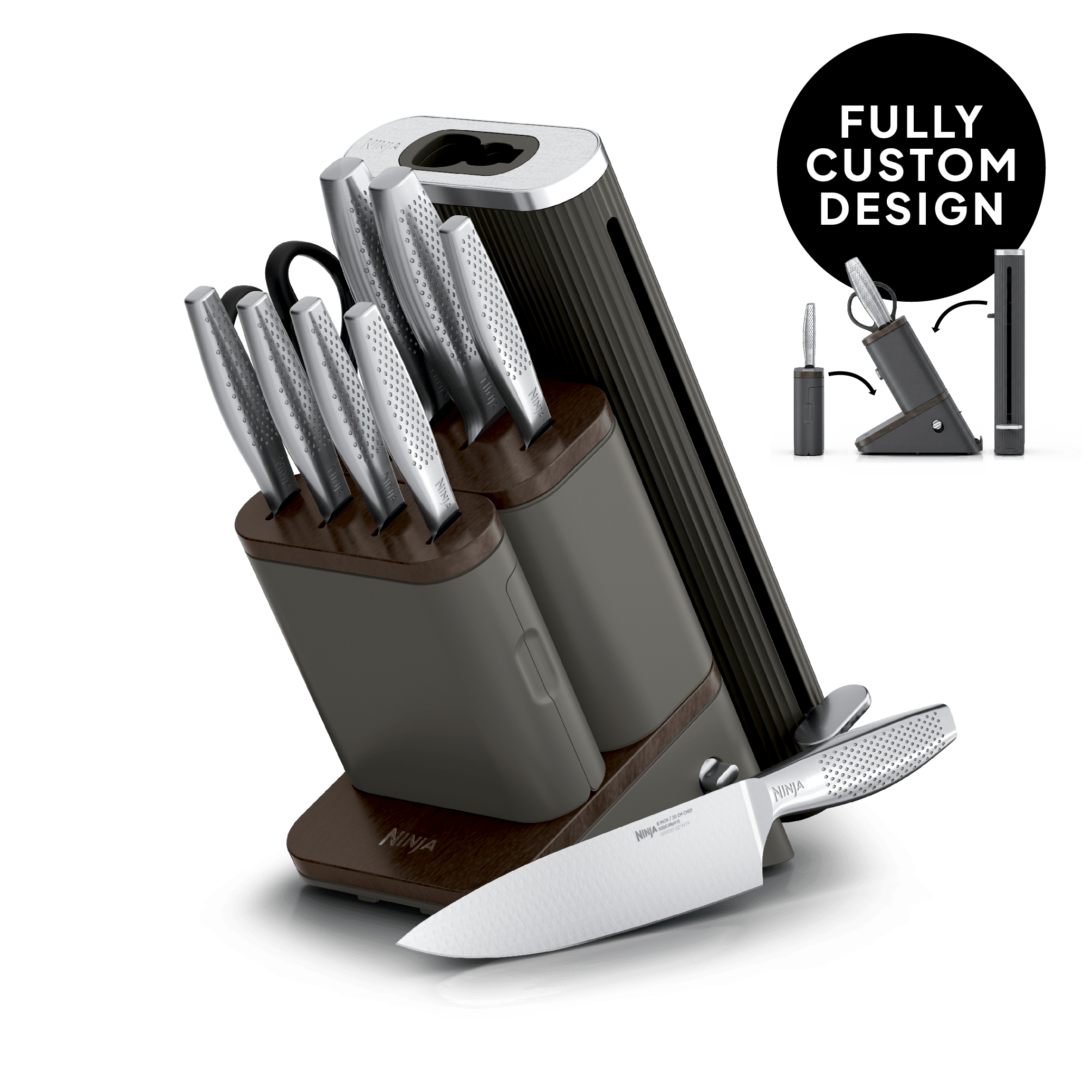 Ninja NeverDull Pro 11-Piece Premium Kitchen Knife Set & Steak