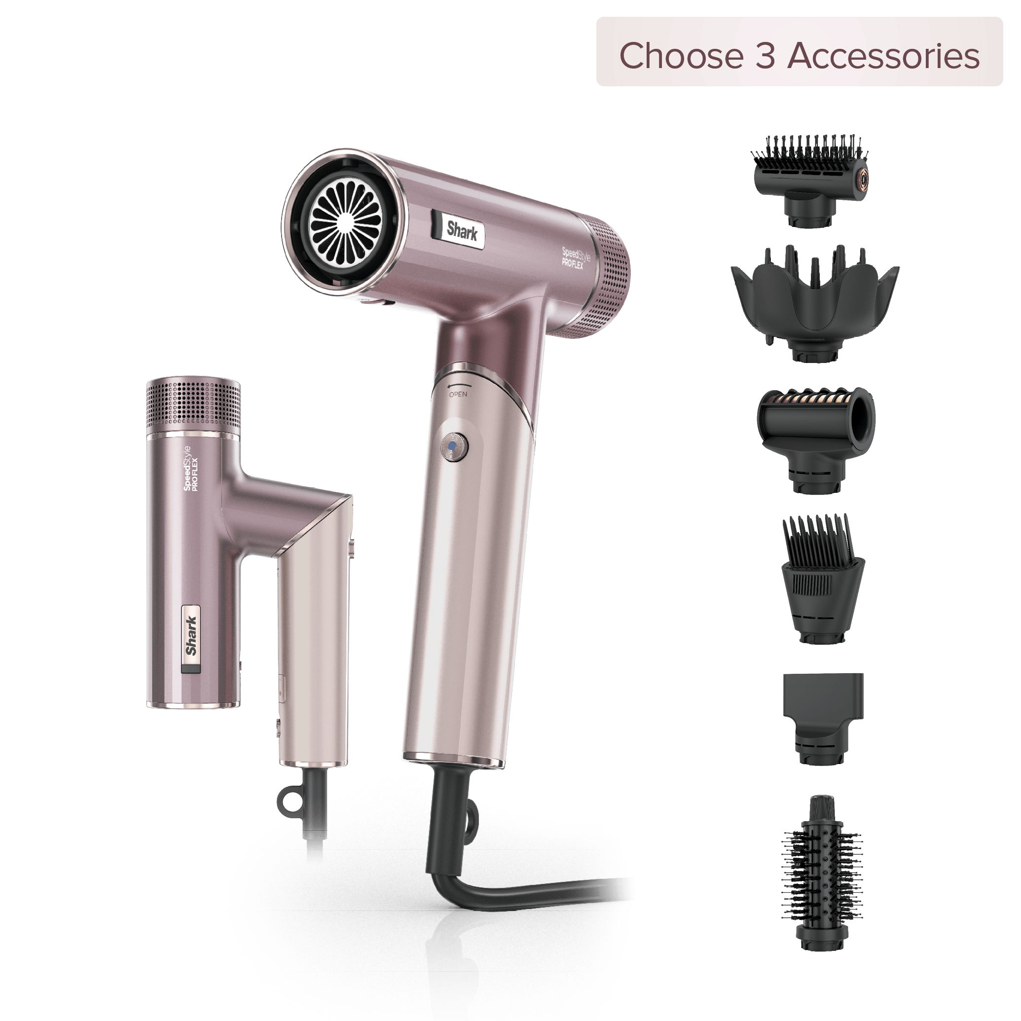 Build Your Own Shark SpeedStyle™ Pro Flex Hair Dryer in Blush
