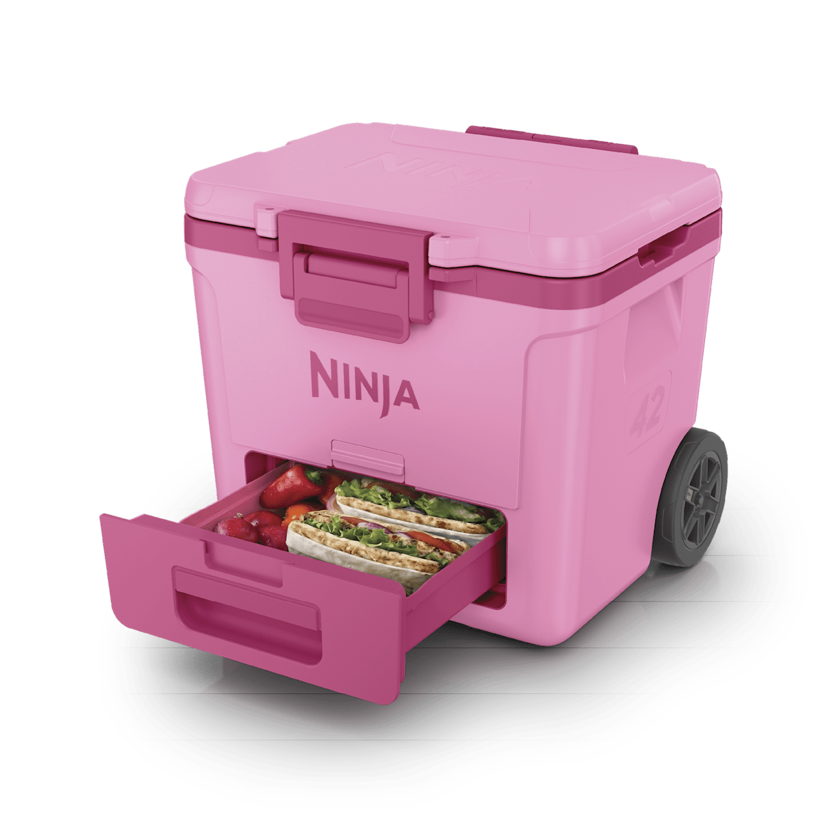 Ninja FrostVault 42qt Wheeled Cooler with Dry Zone in Pink | FB242BP | SharkNinja