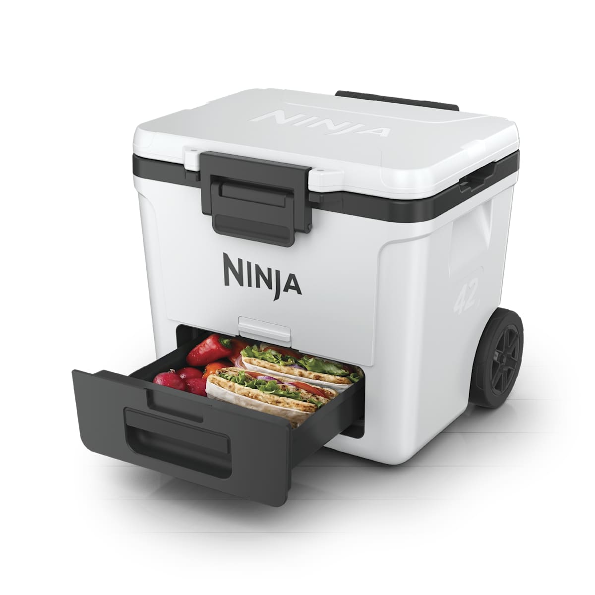 Ninja FrostVault 42qt Cooler with Wheels in White | FB242WH | SharkNinja