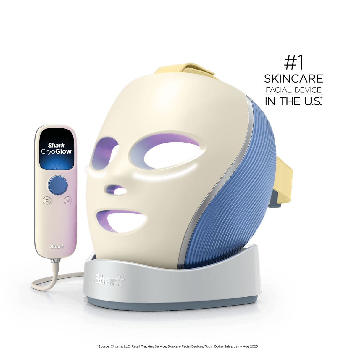 Shark CryoGlow LED Face Mask & Charging Stand in Starlight Dream | FW312CS | SharkNinja