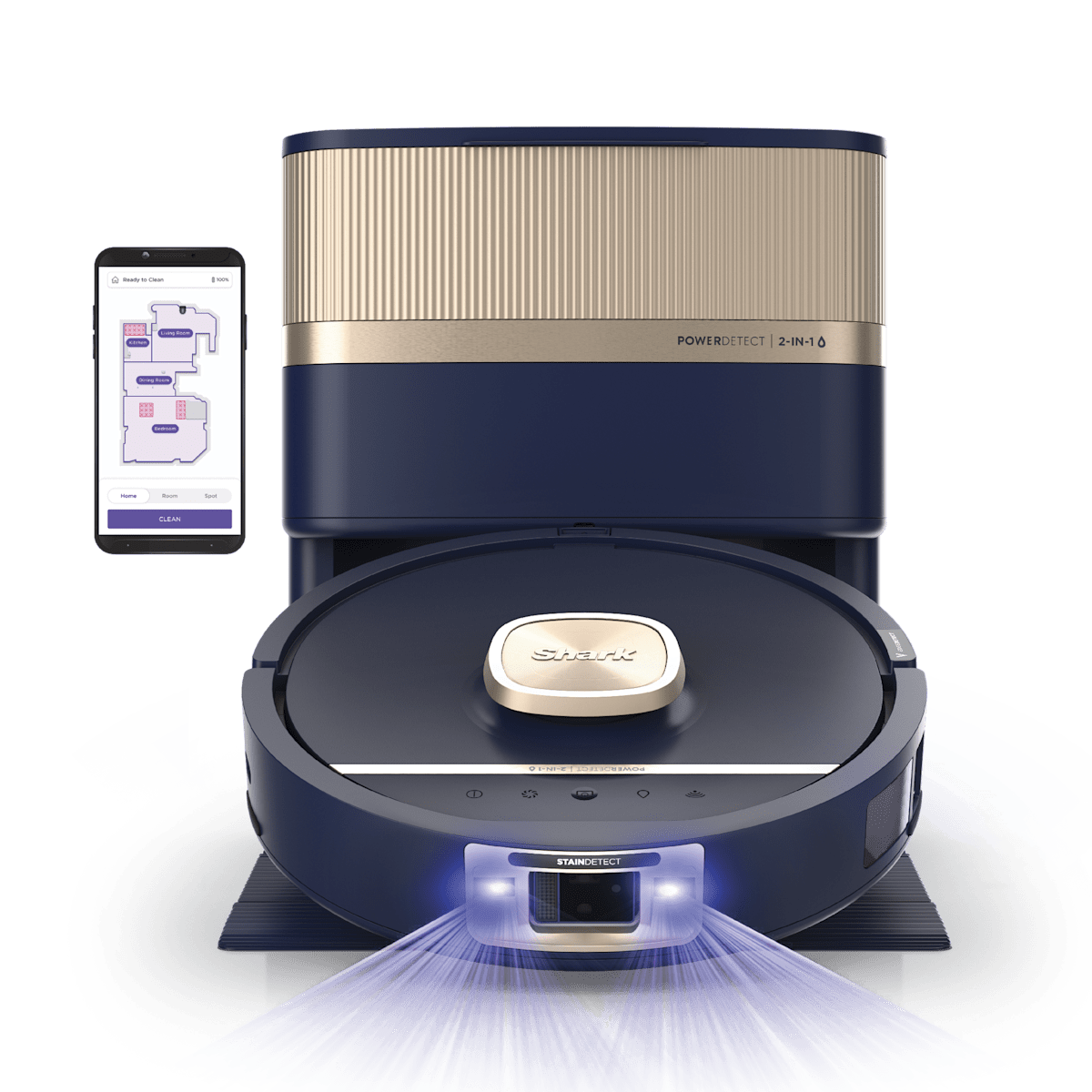 Shark PowerDetect UV Reveal 2-In-1 Vacuum & Mop, Luxe Collection in Deep Harbor | RV3025XEUSBL | SharkNinja