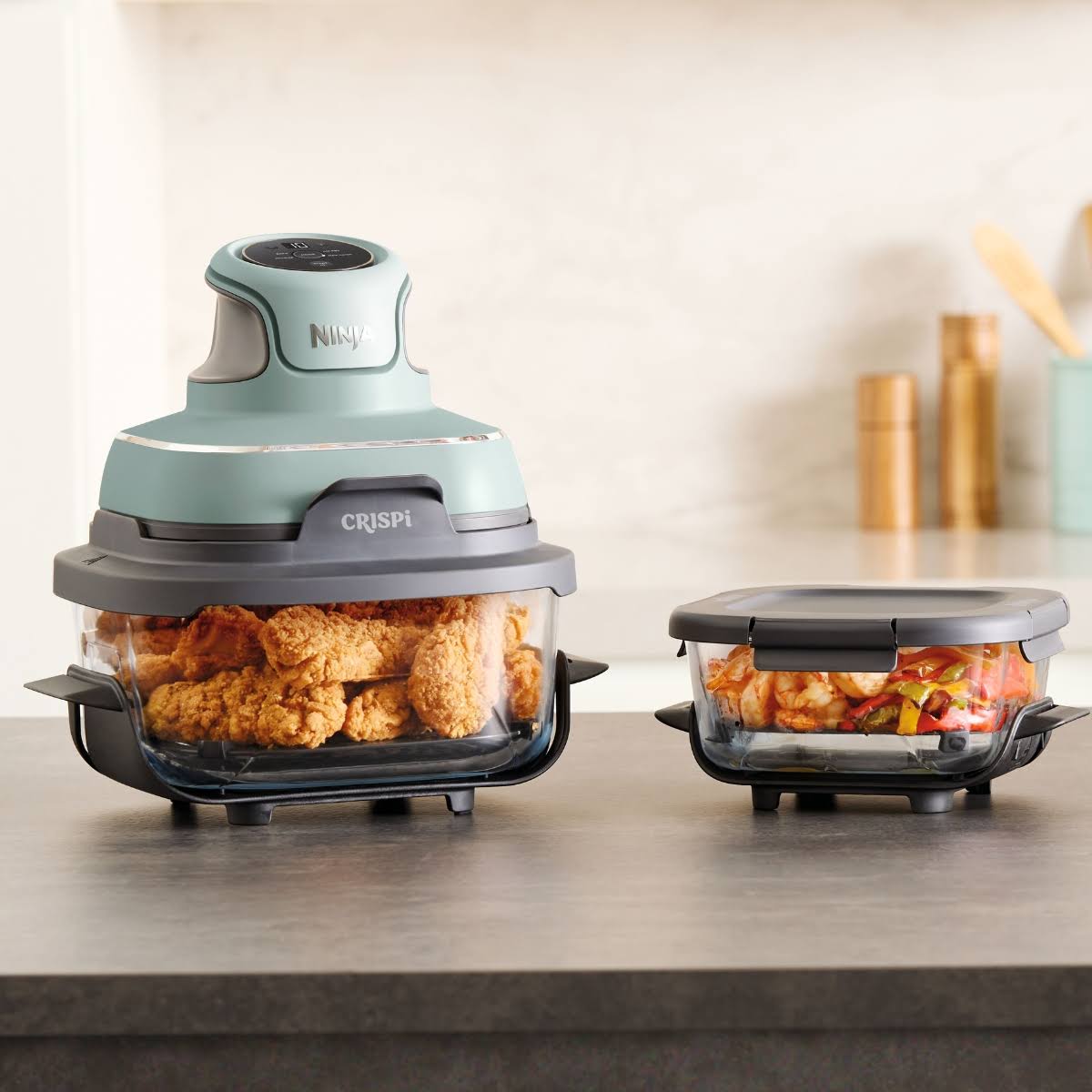 Ninja Crispi 4-in-1 Glass Air Fryer in Sage Green | FN101SG | SharkNinja